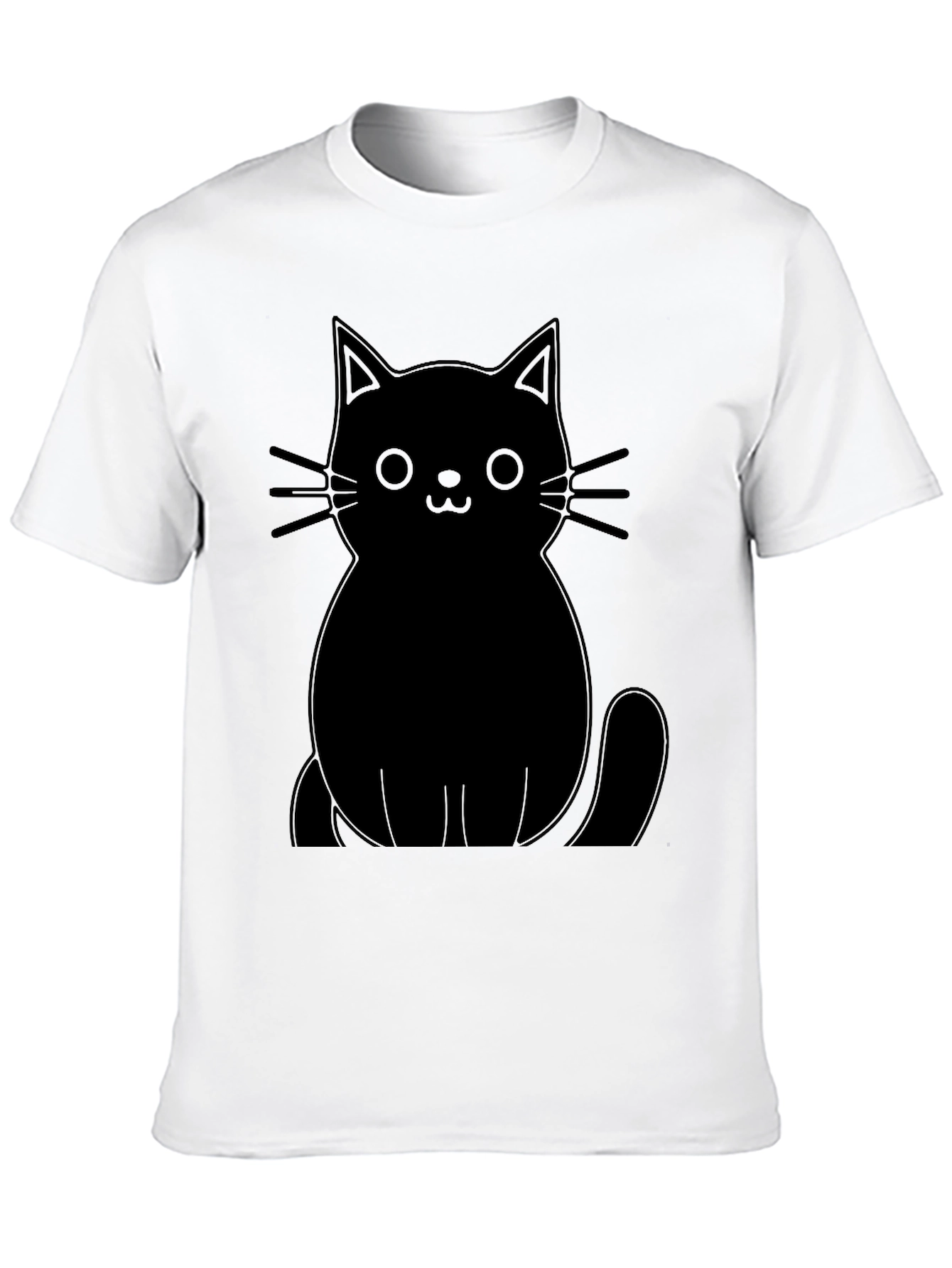 Black Cat Graphic Tee - Unisex Cotton T-Shirt