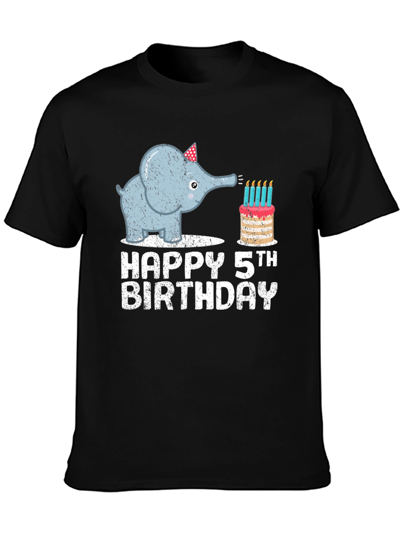 Happy 5th Birthday Elephant T-Shirt