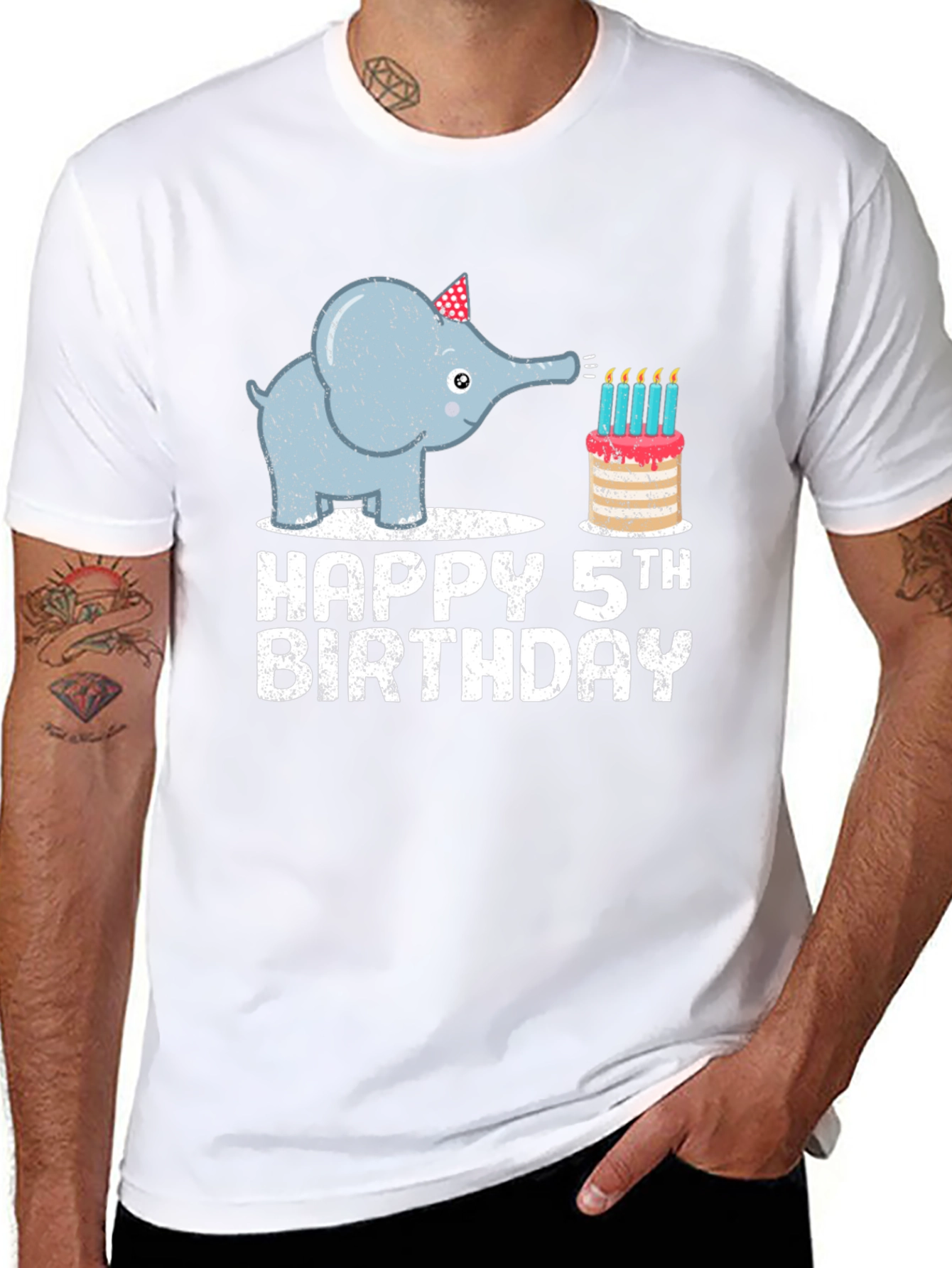 Happy 5th Birthday Elephant T-Shirt