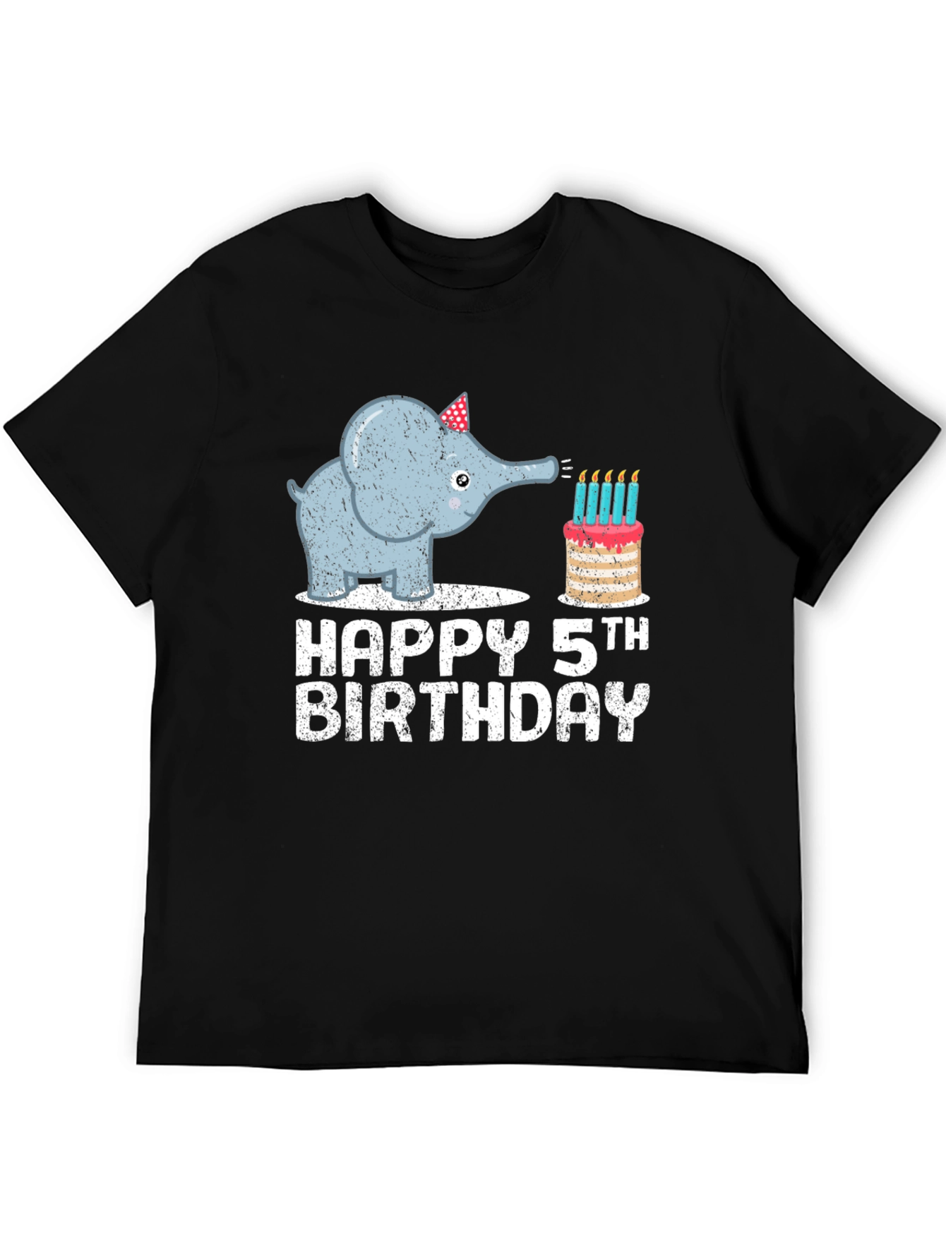 Happy 5th Birthday Elephant T-Shirt