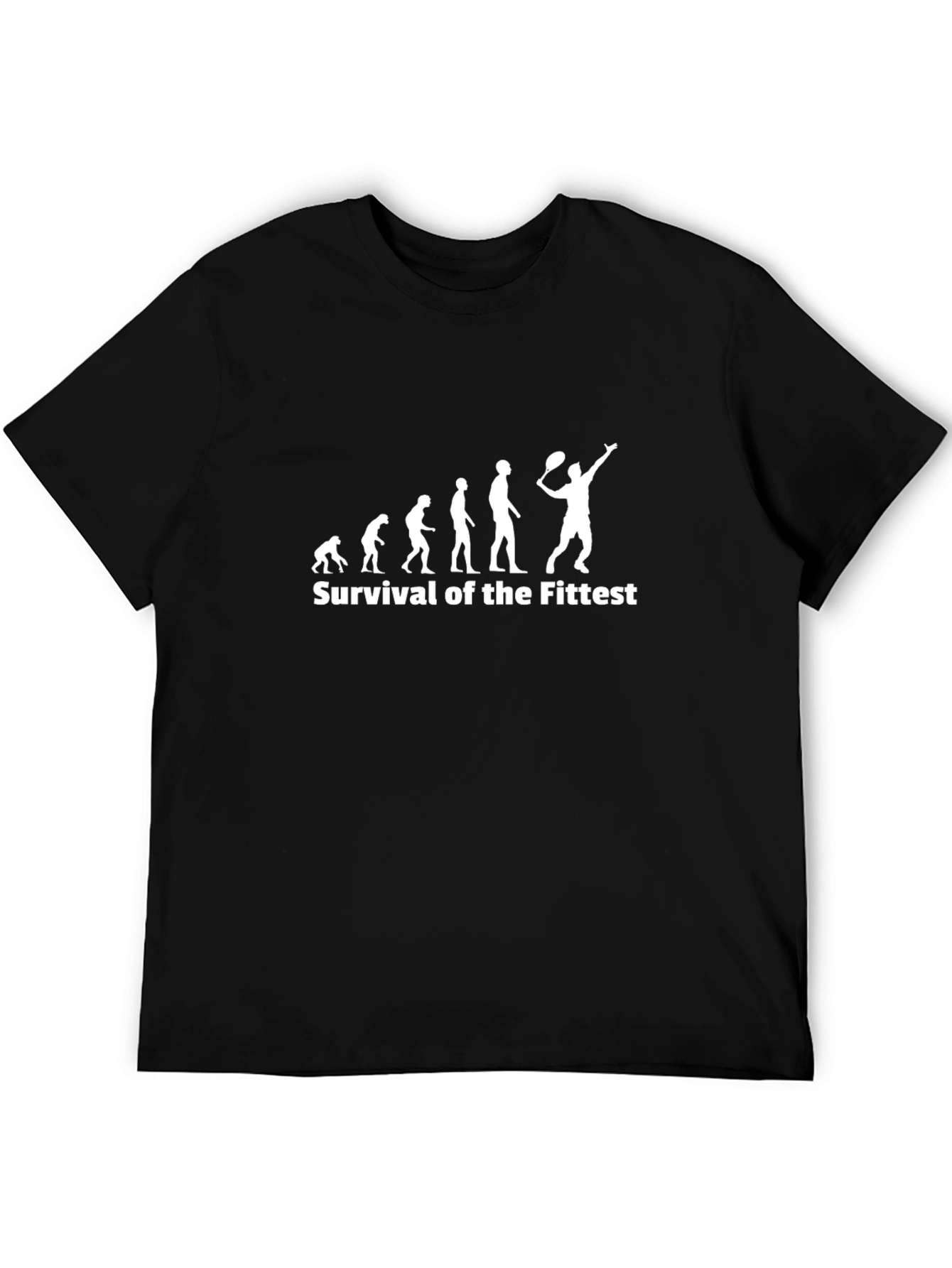Evolution of Tennis Black Graphic Tee