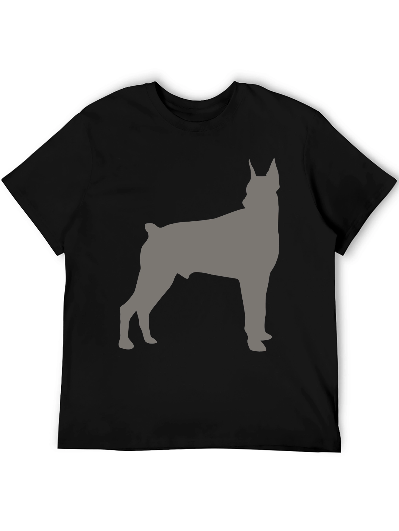 Dog Breed Silhouette Graphic Tee - Mens Black T-Shirt