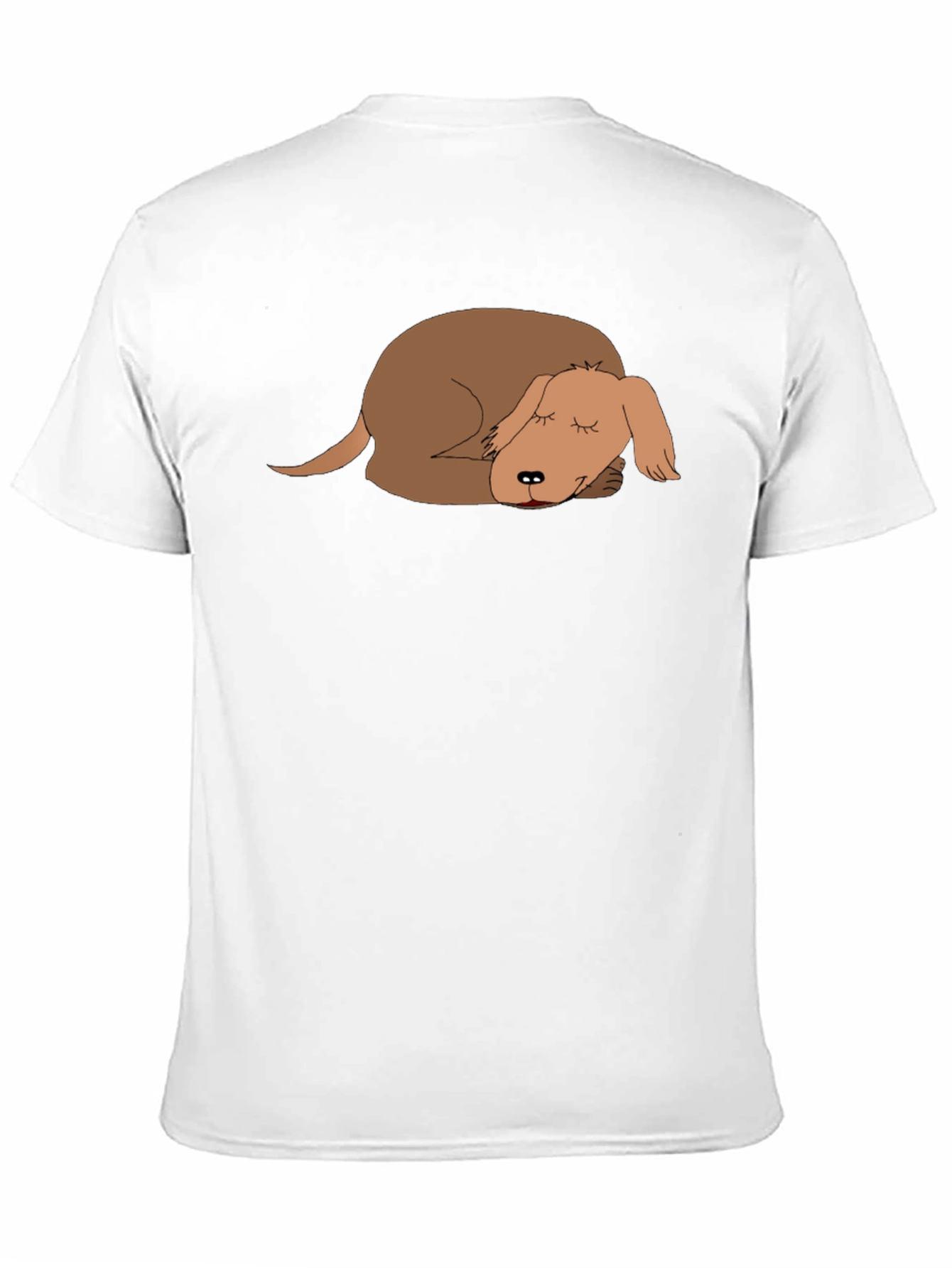 Sleeping Dog Graphic Tee - Casual Black T-Shirt