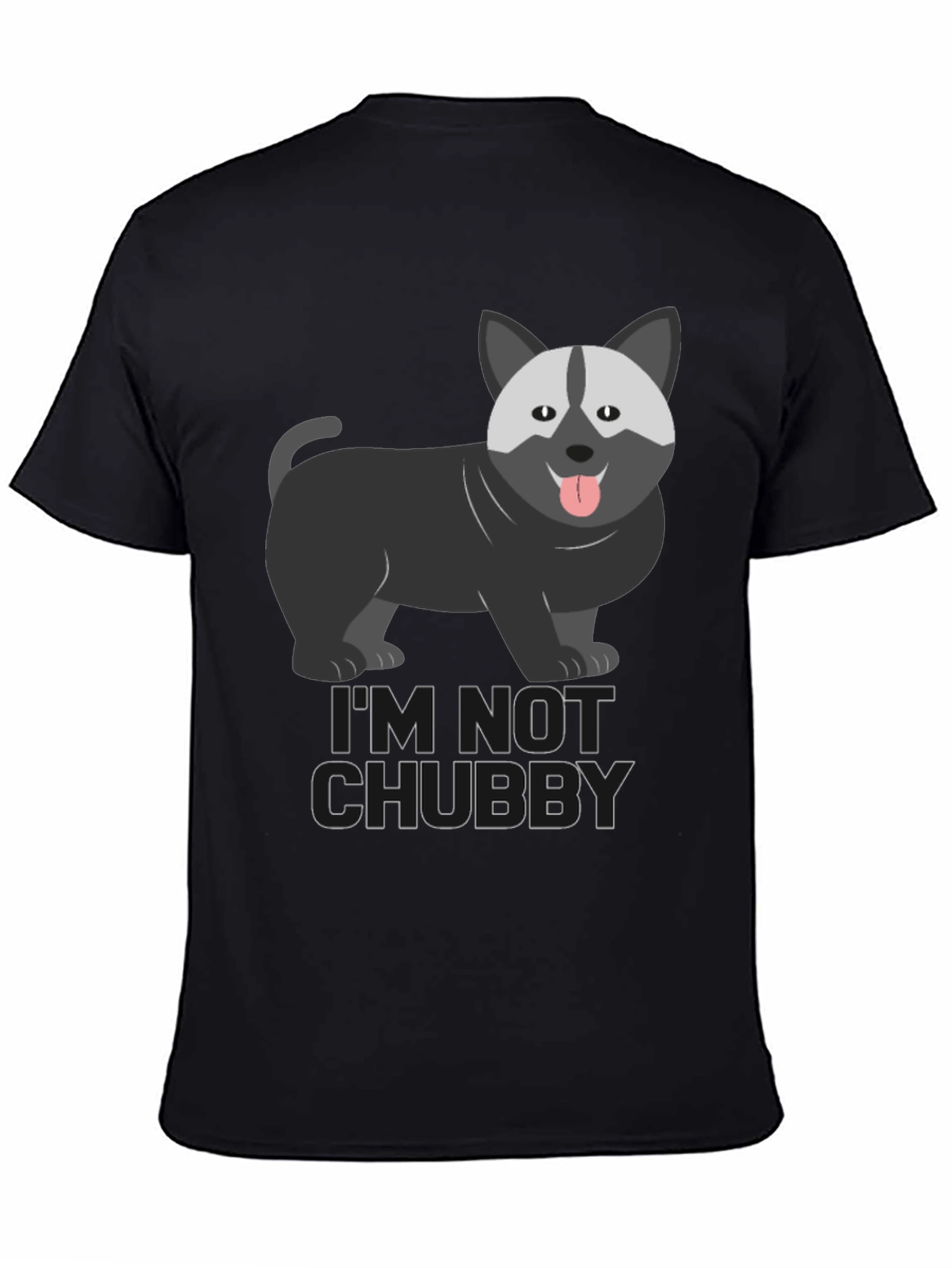 Im Not Chubby Dog Graphic T-Shirt