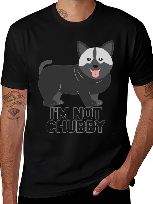 Im Not Chubby Dog Graphic T-Shirt