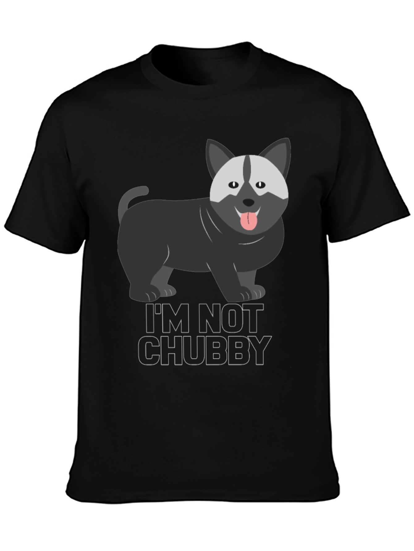 Im Not Chubby Dog Graphic T-Shirt