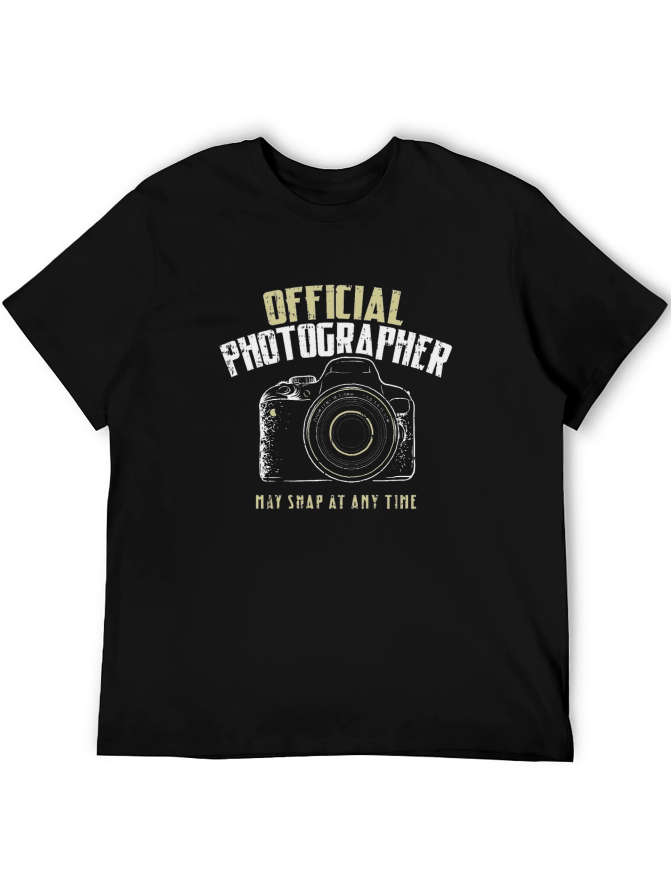 Official Photographer Black T-Shirt - Camera Design