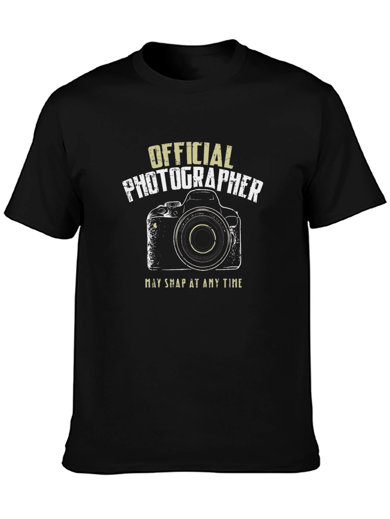 Official Photographer Black T-Shirt - Camera Design