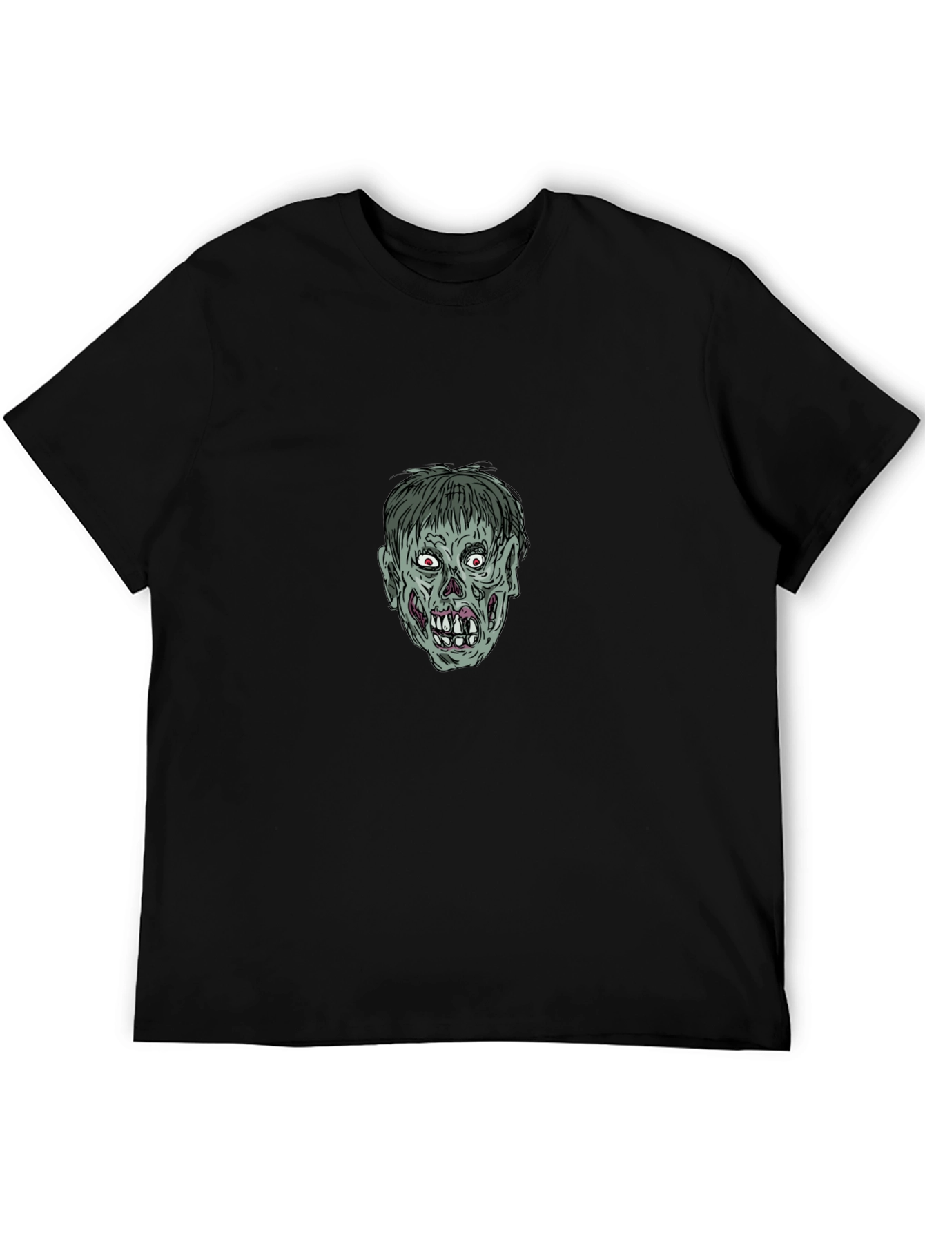 Zombie Graphic Tee - Black Cotton T-Shirt