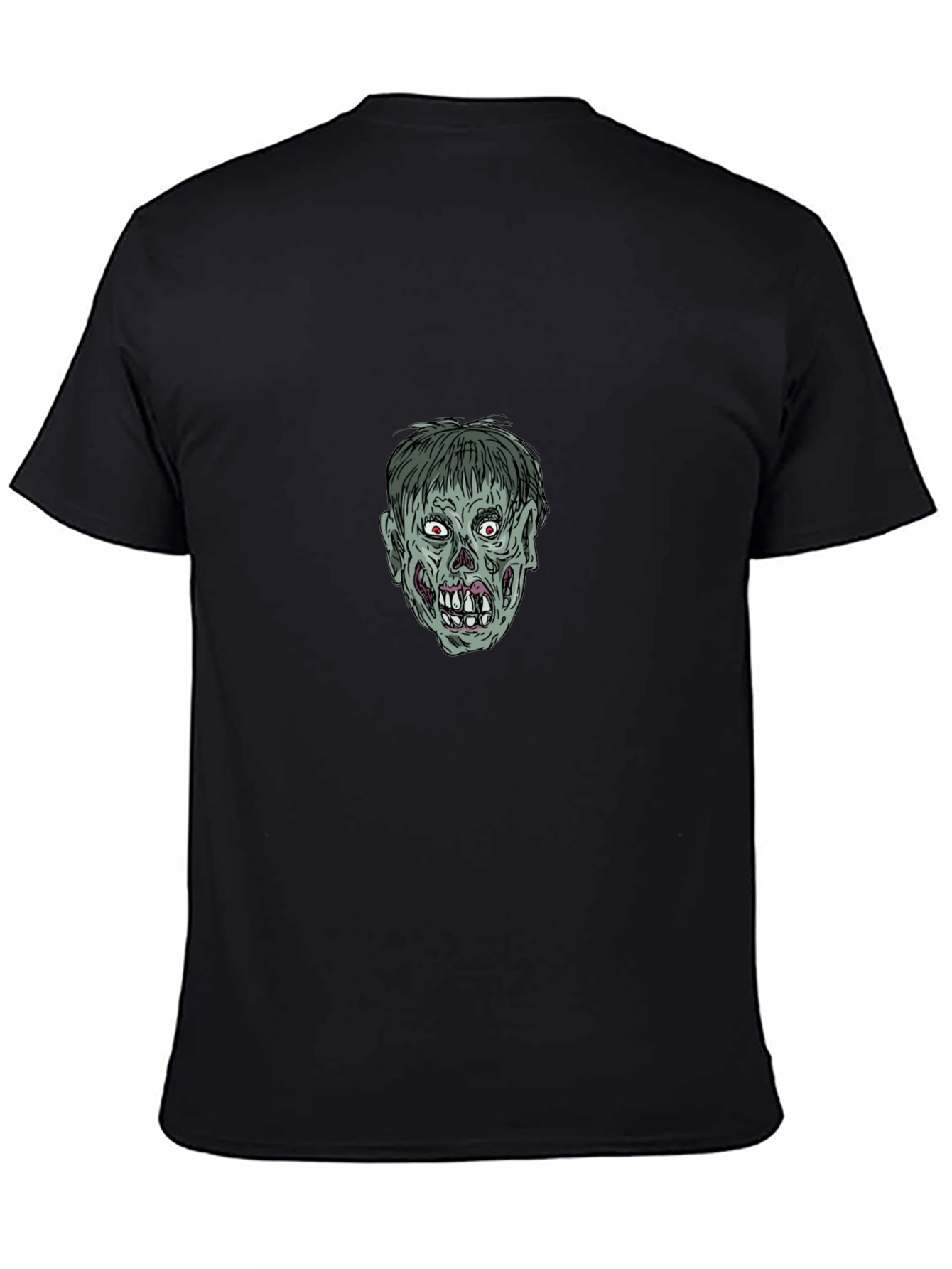Zombie Graphic Tee - Black Cotton T-Shirt