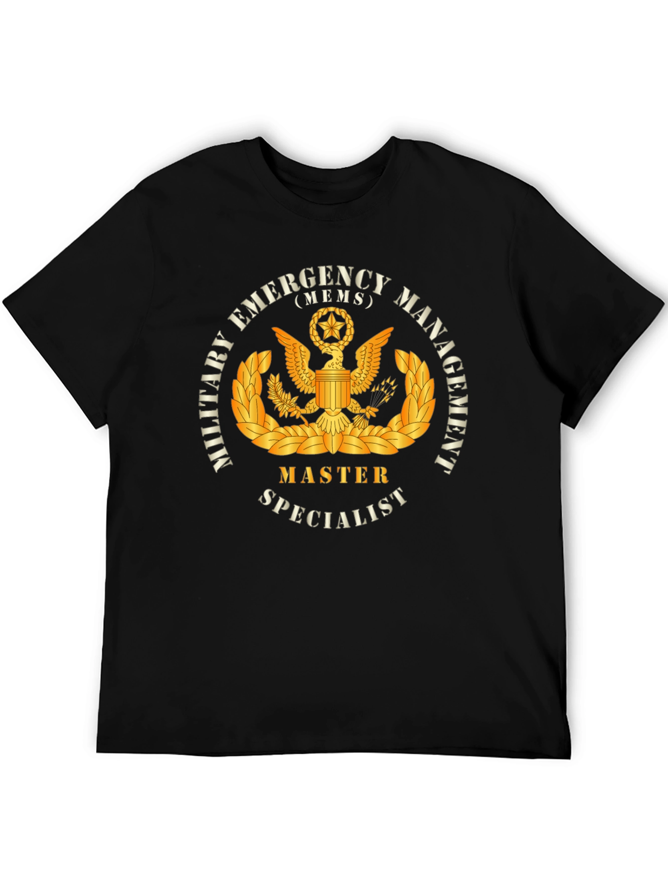 Military Emergency Management Specialist Black T-Shirt