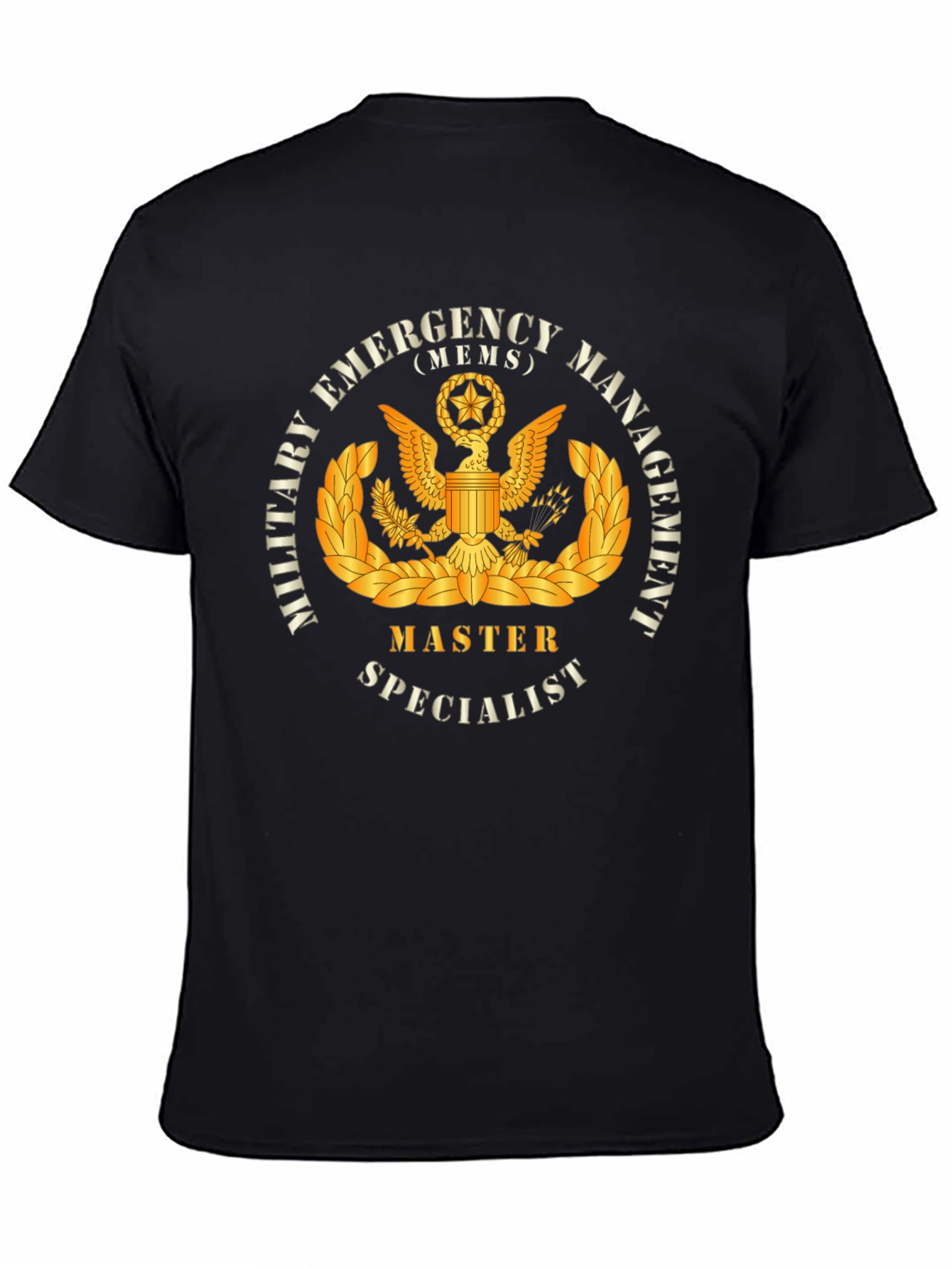 Military Emergency Management Specialist Black T-Shirt