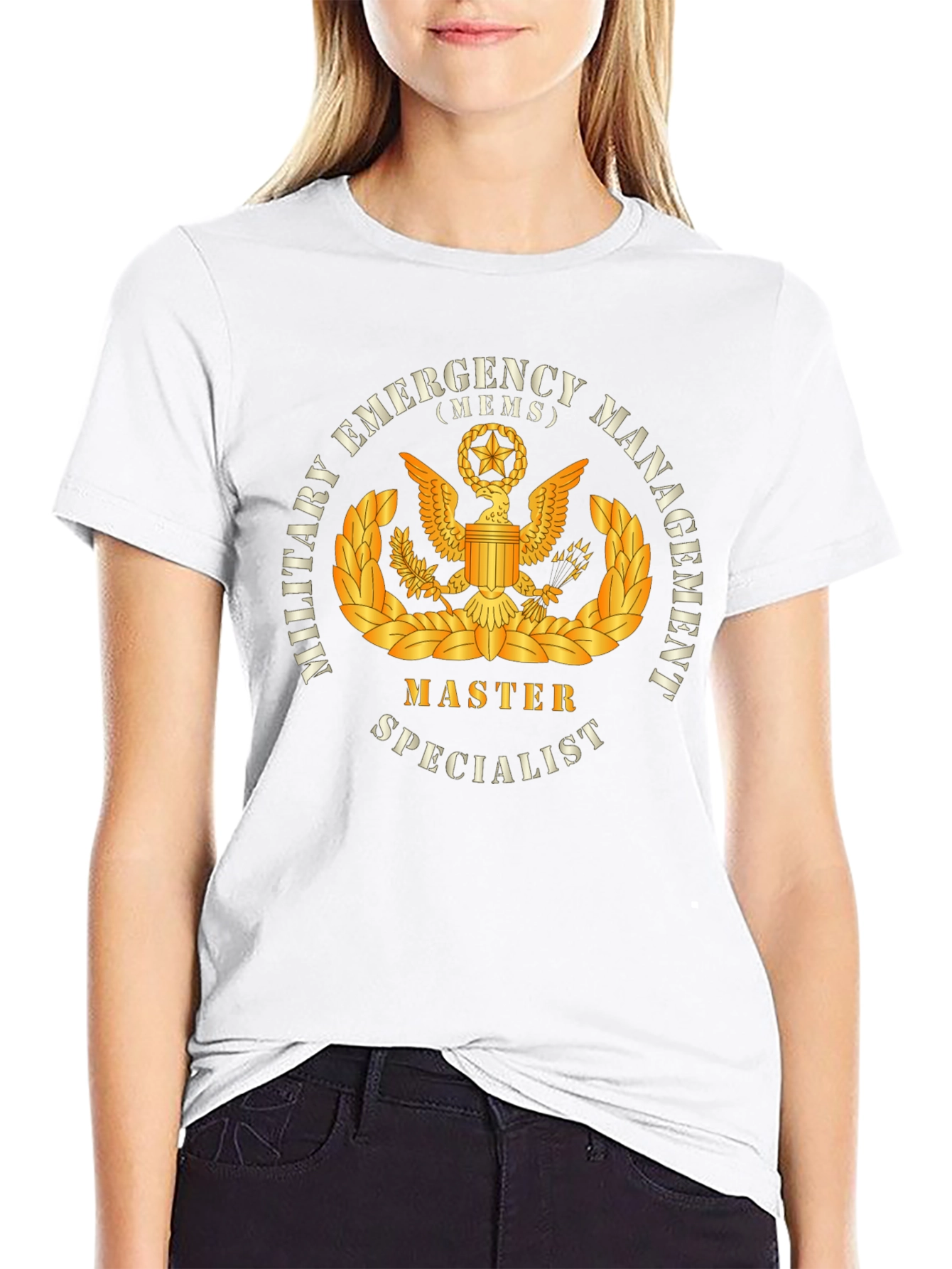 Military Emergency Management Specialist Black T-Shirt