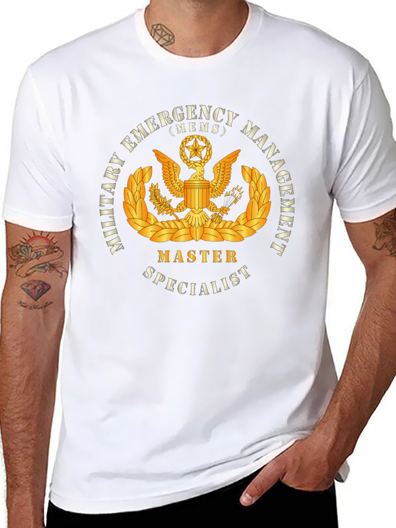 Military Emergency Management Specialist Black T-Shirt