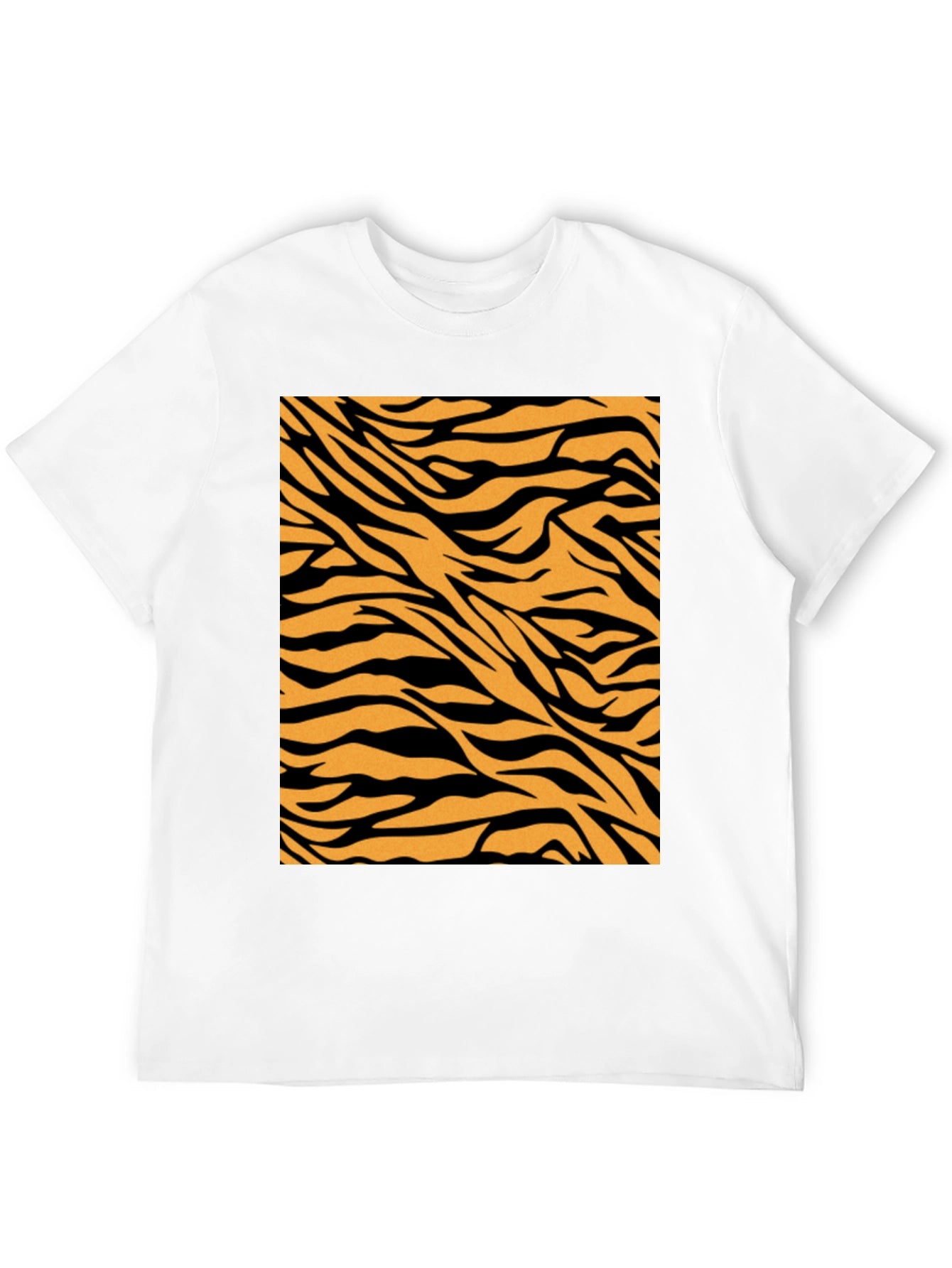 Tiger Stripe Graphic Tee - Black Cotton Comfort