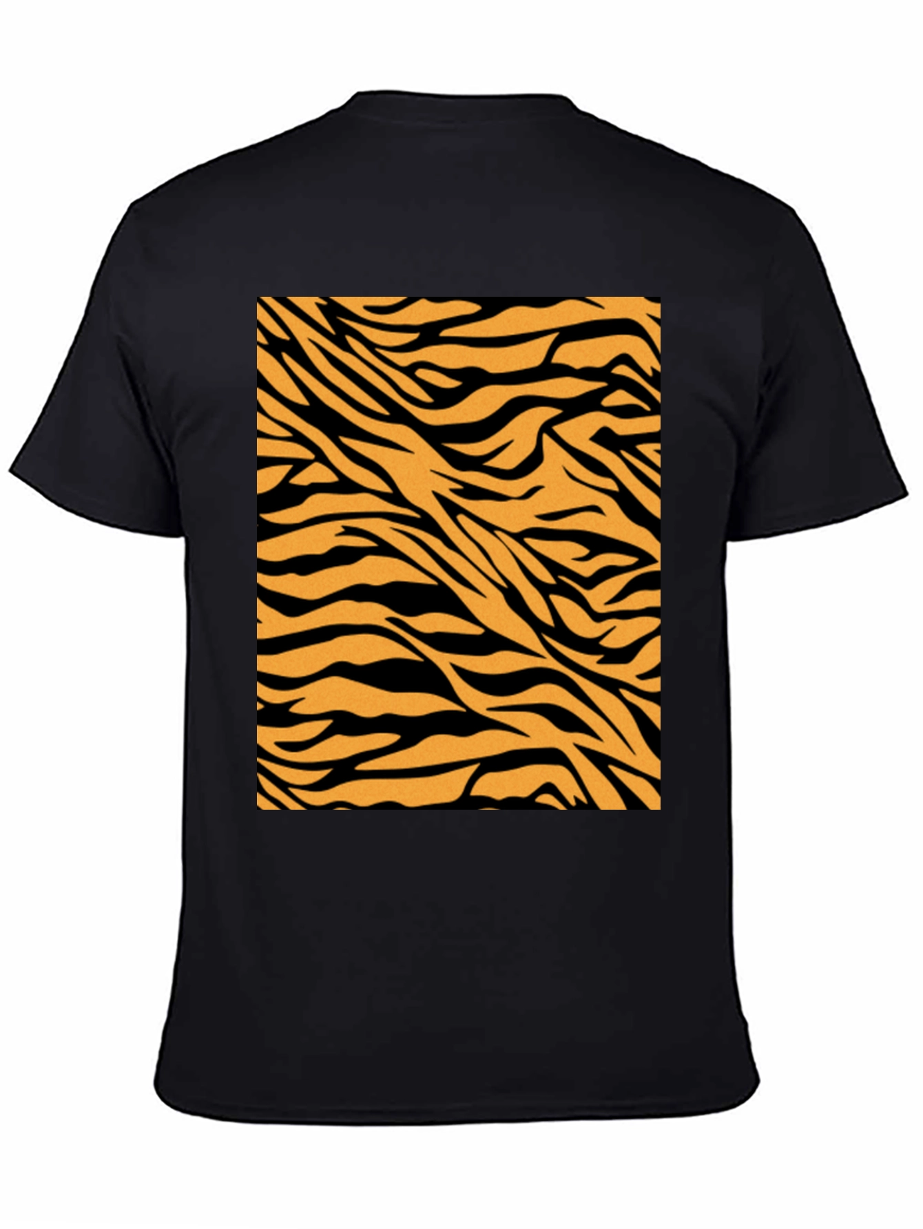 Tiger Stripe Graphic Tee - Black Cotton Comfort