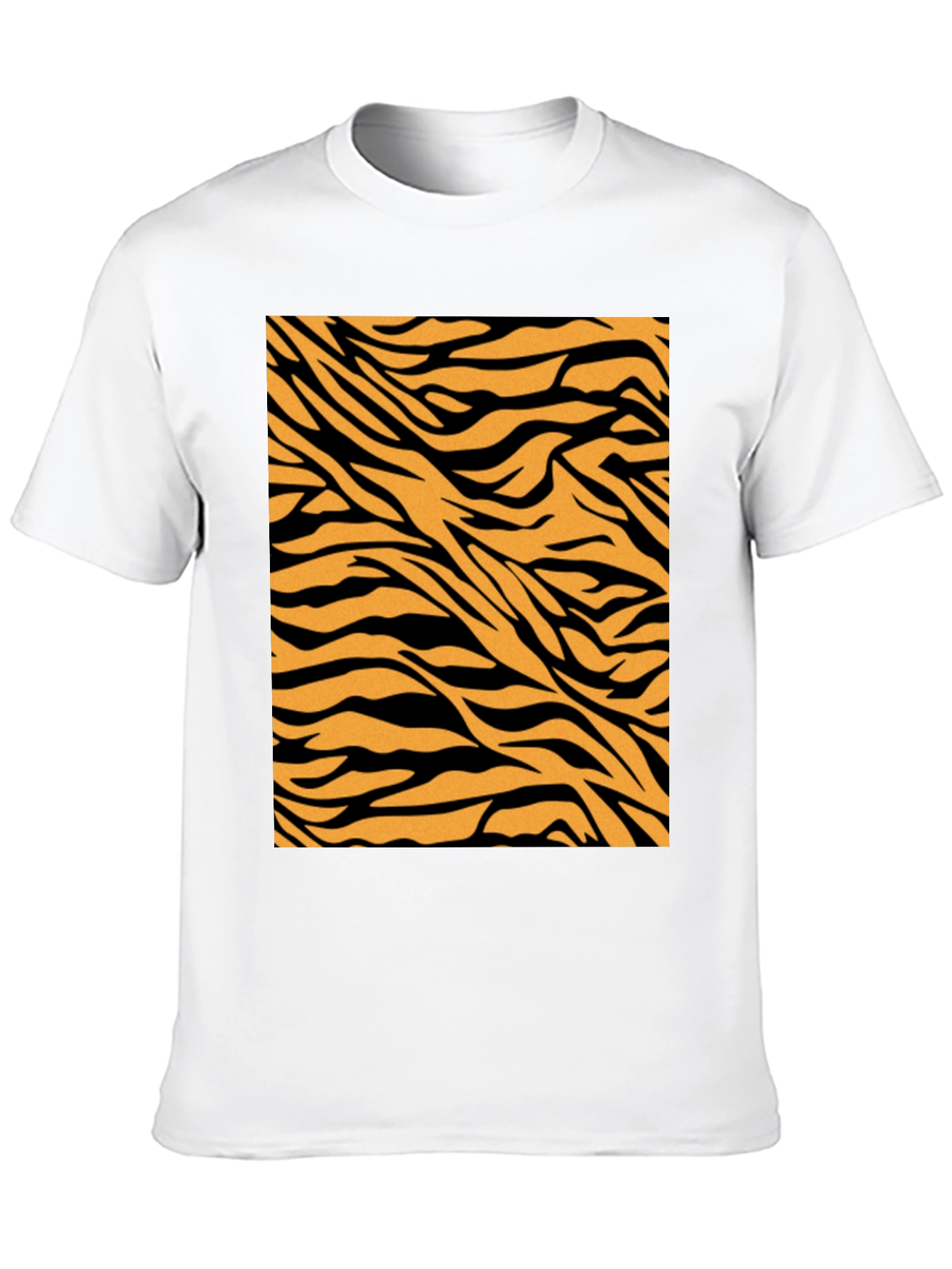 Tiger Stripe Graphic Tee - Black Cotton Comfort