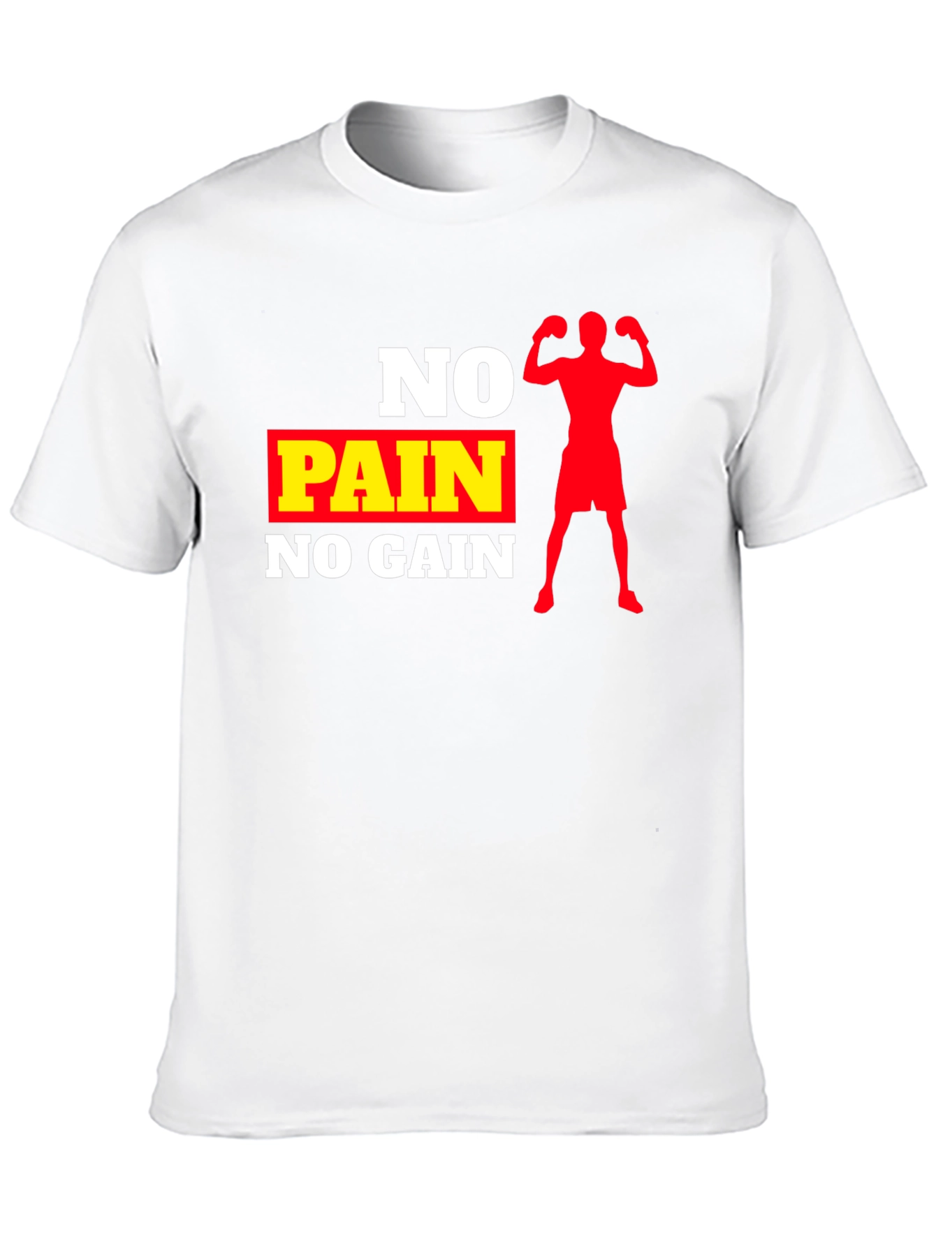 No Pain No Gain Black Graphic T-Shirt