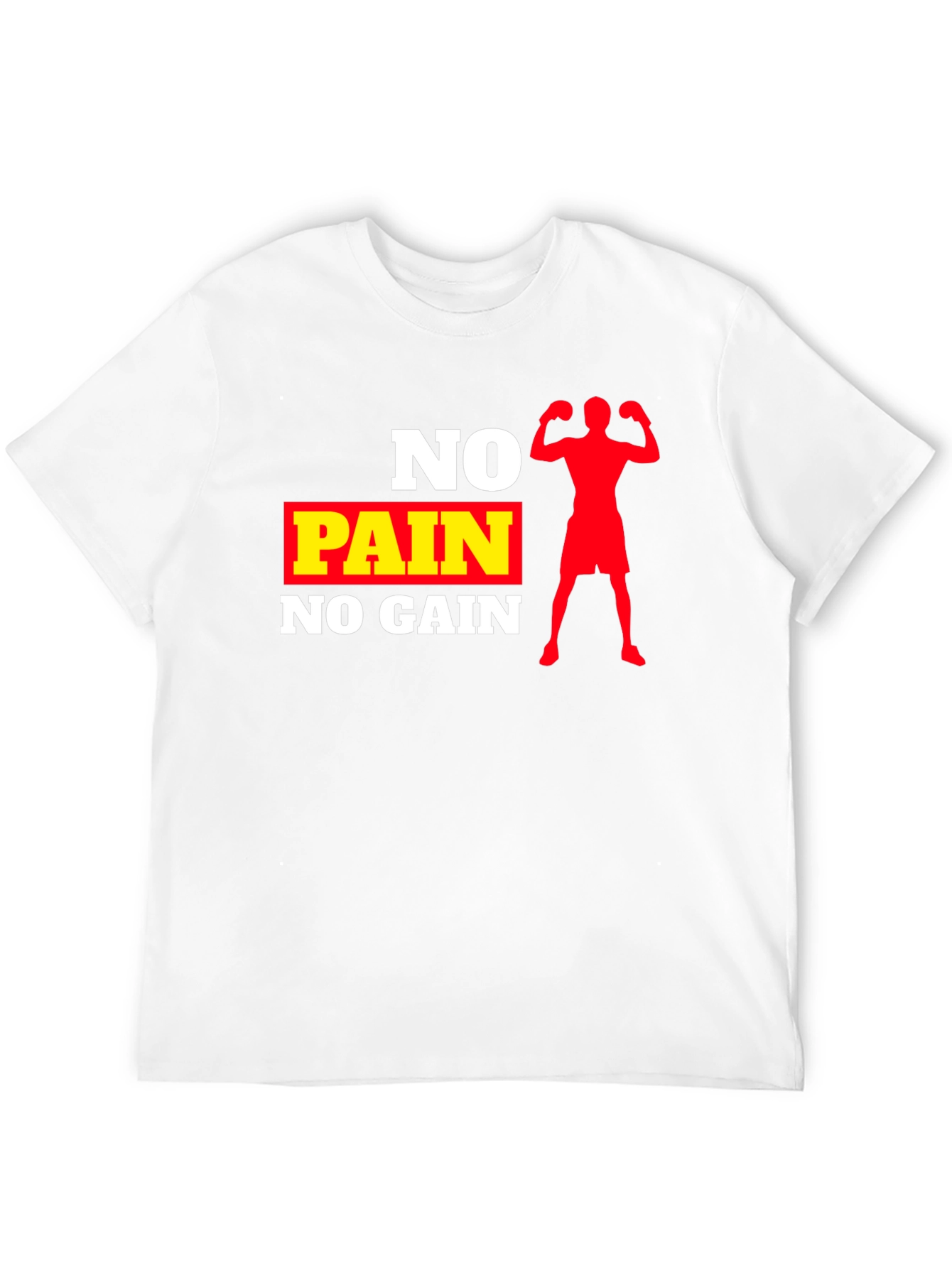 No Pain No Gain Black Graphic T-Shirt