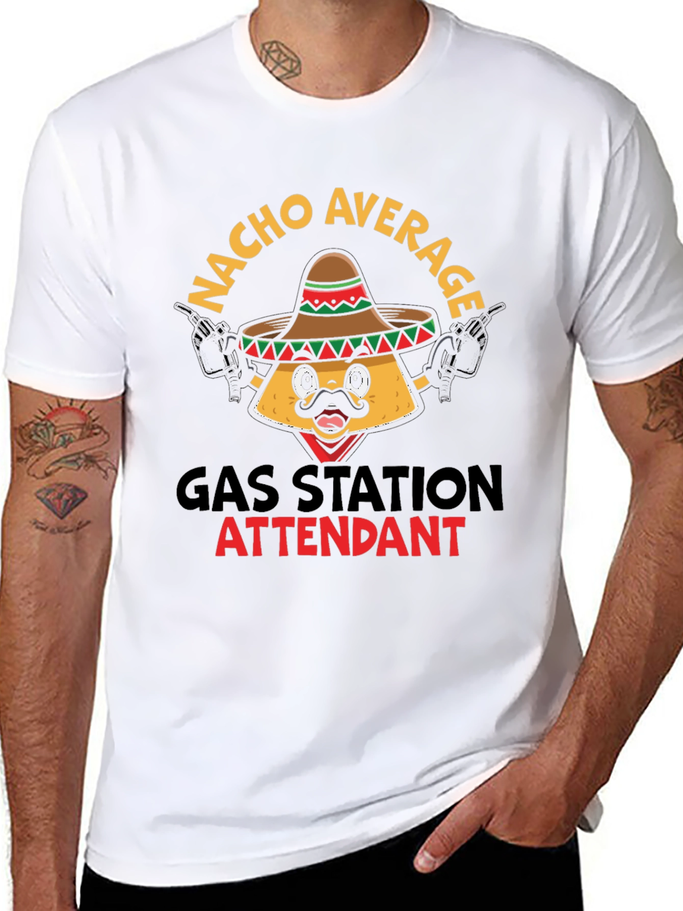 Nacho Average Gas Station Attendant Graphic Tee