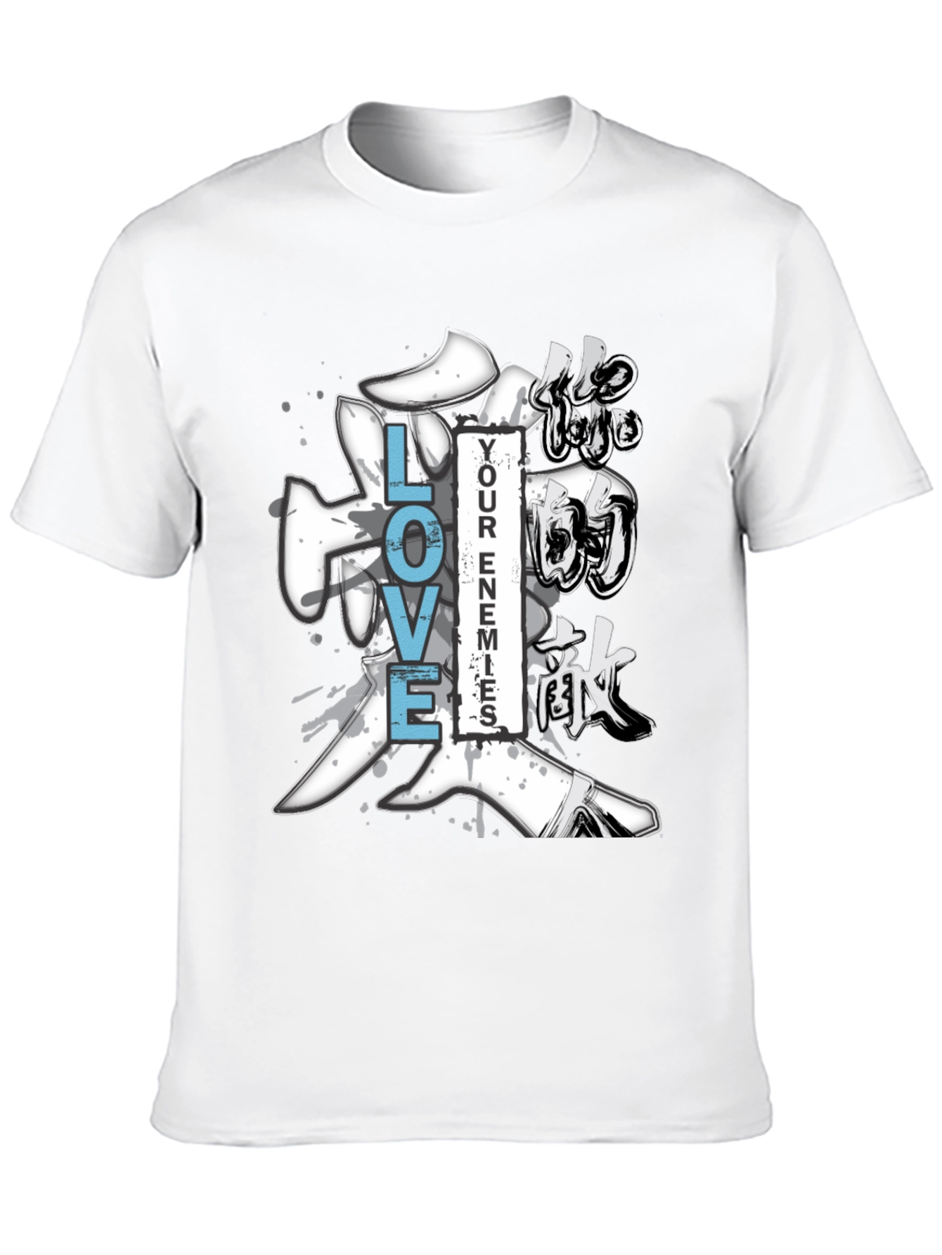 Love Your Enemies Graphic Tee - Mens Black T-Shirt