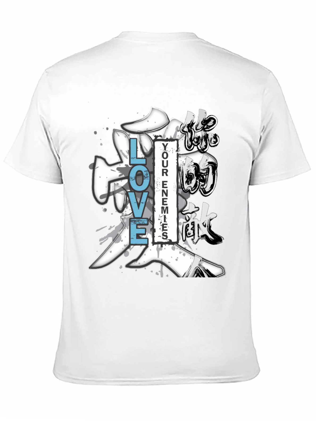 Love Your Enemies Graphic Tee - Mens Black T-Shirt