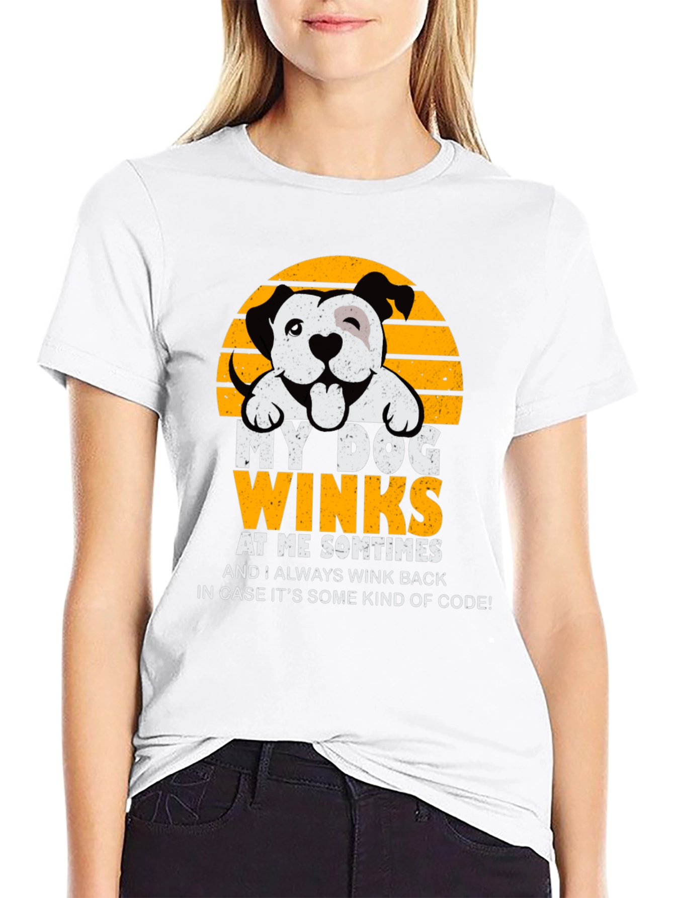 My Dog Winks T-Shirt: Funny Pet Lover Tee