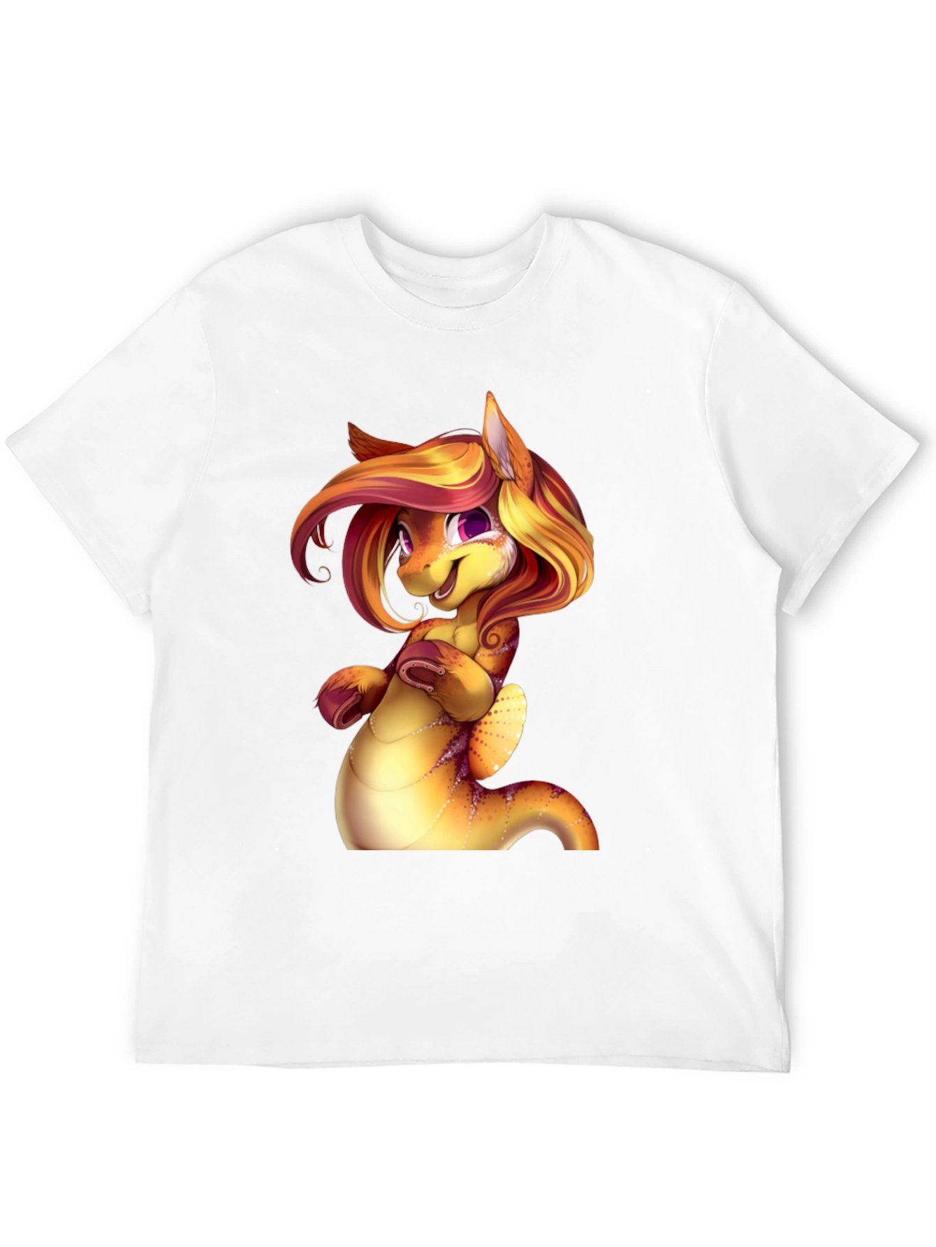 Cartoon Dragon Creature Graphic Tee Shirt