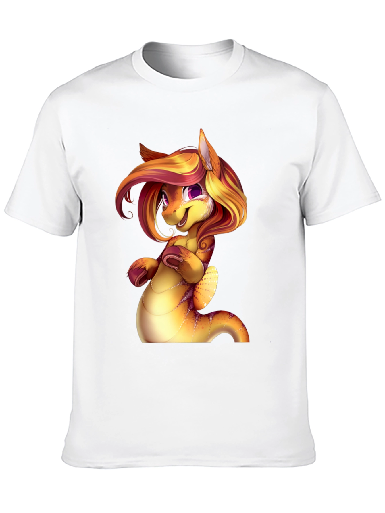 Cartoon Dragon Creature Graphic Tee Shirt