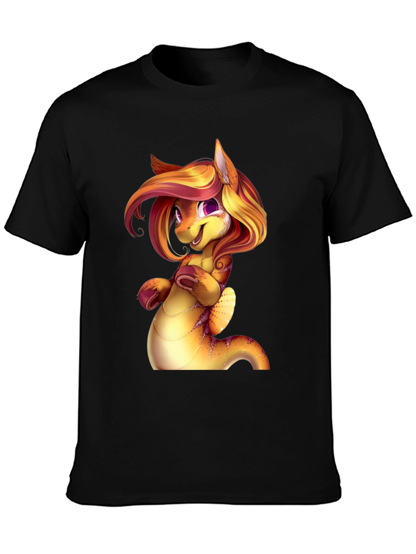 Cartoon Dragon Creature Graphic Tee Shirt
