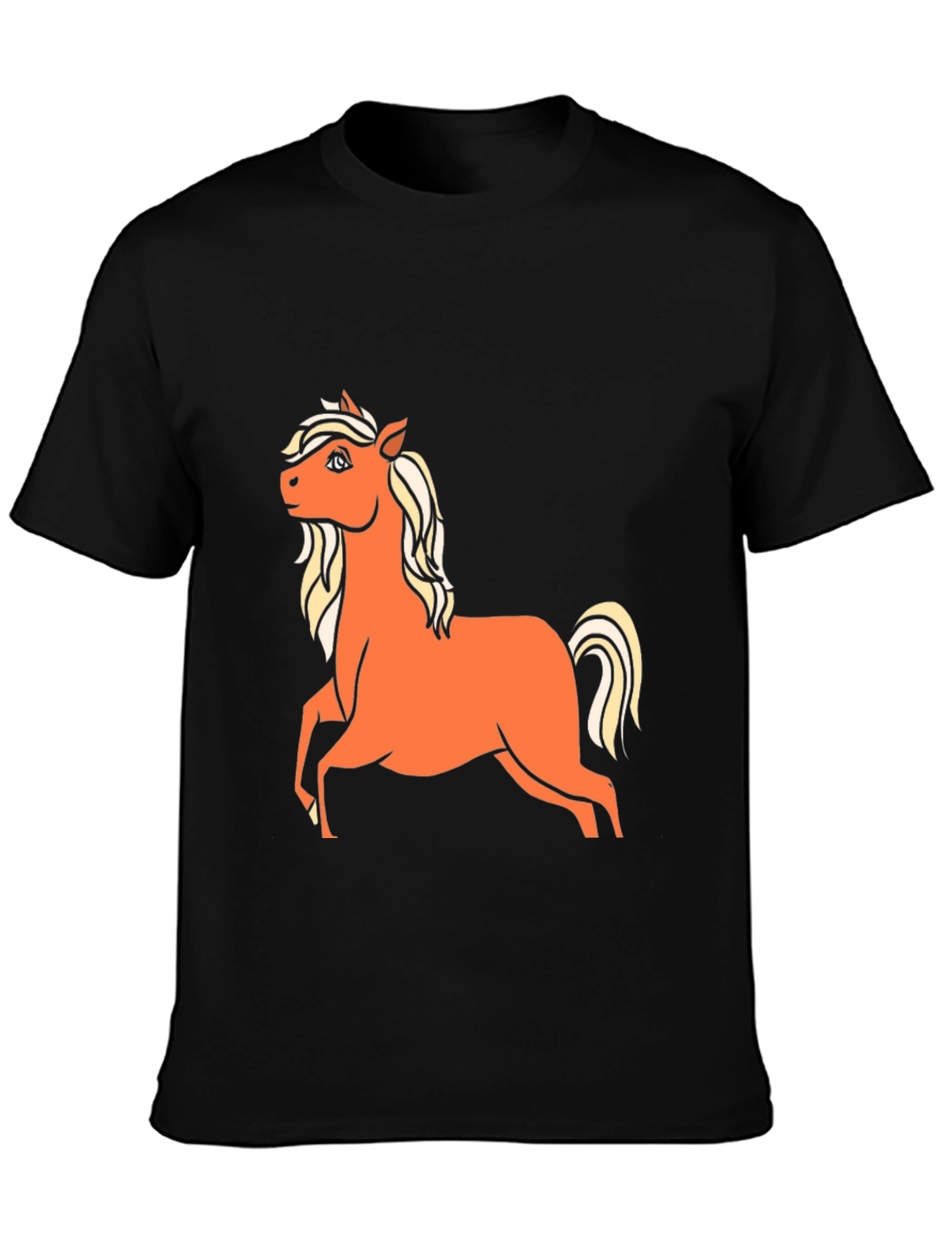 Horse Graphic T-Shirt - Classic Crew Neck Tee