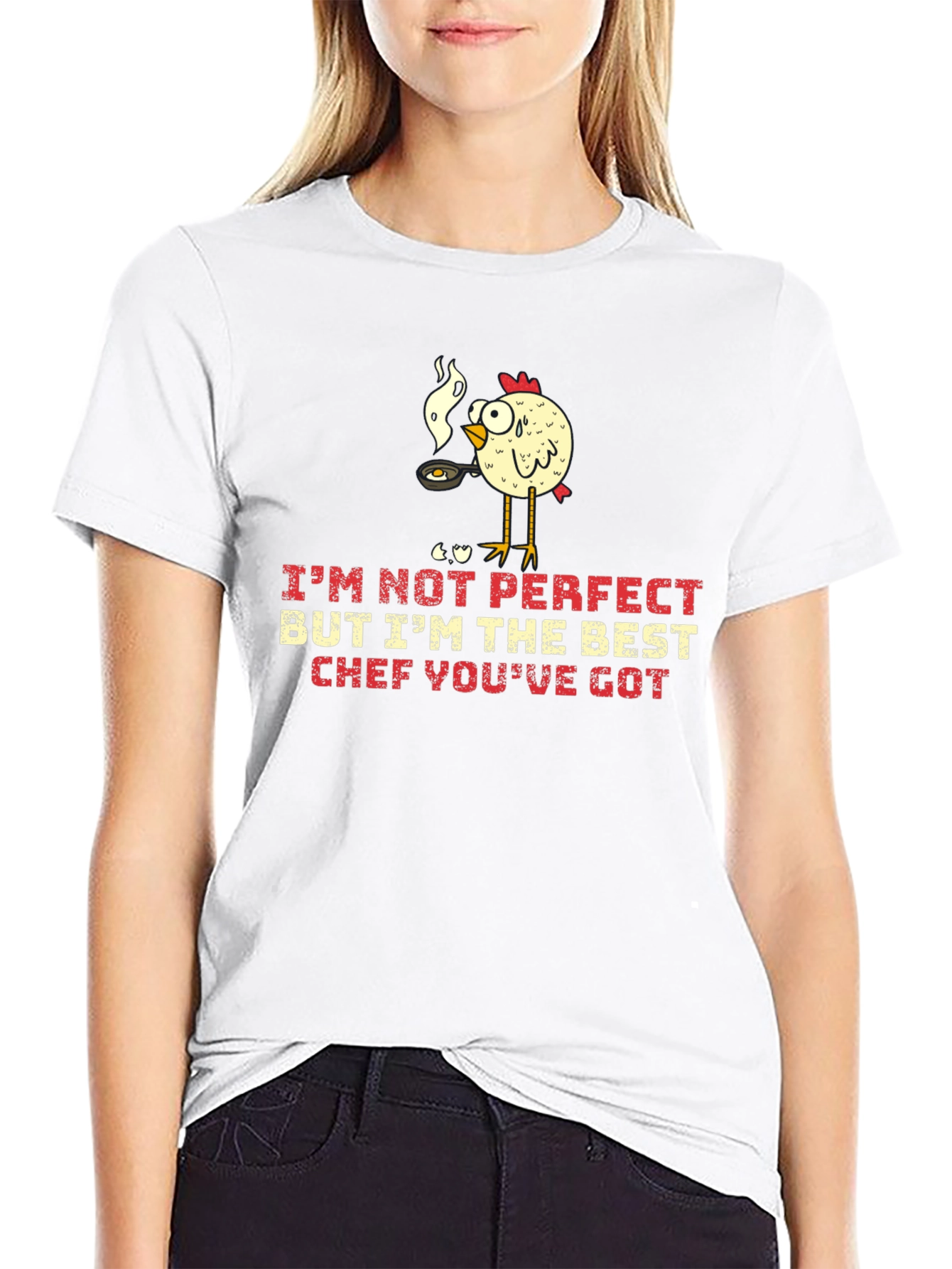 Funny Chicken Chef Graphic T-Shirt