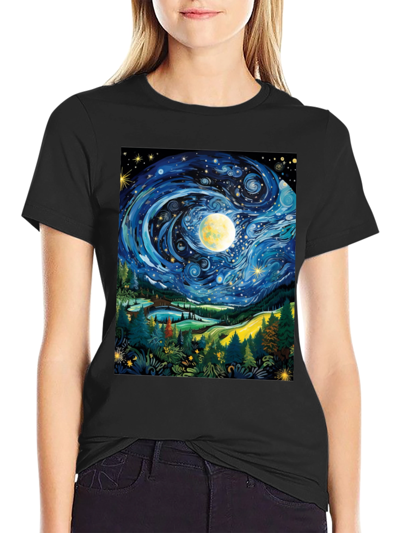 Starry Night T-Shirt Artistic Print