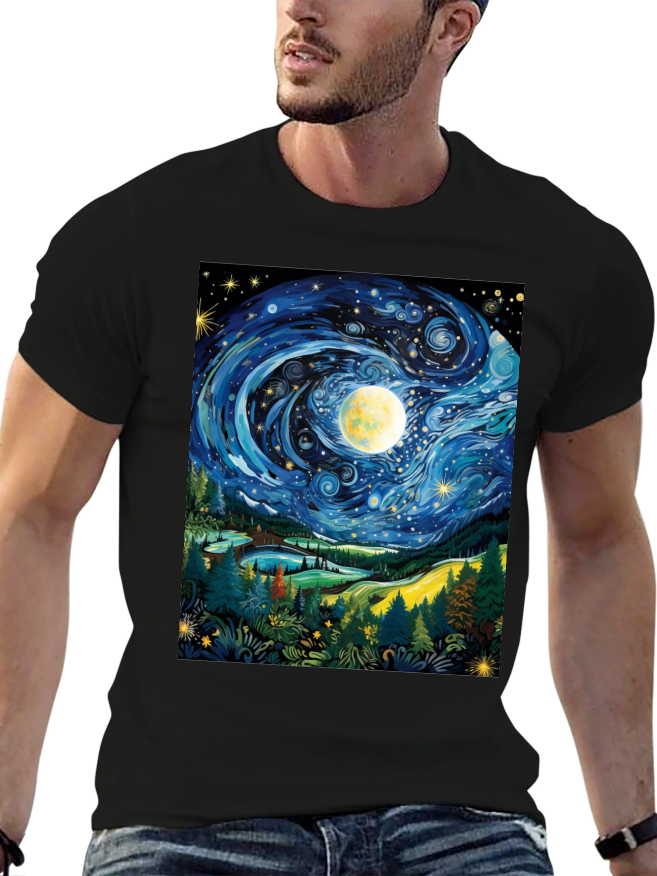 Starry Night T-Shirt Artistic Print