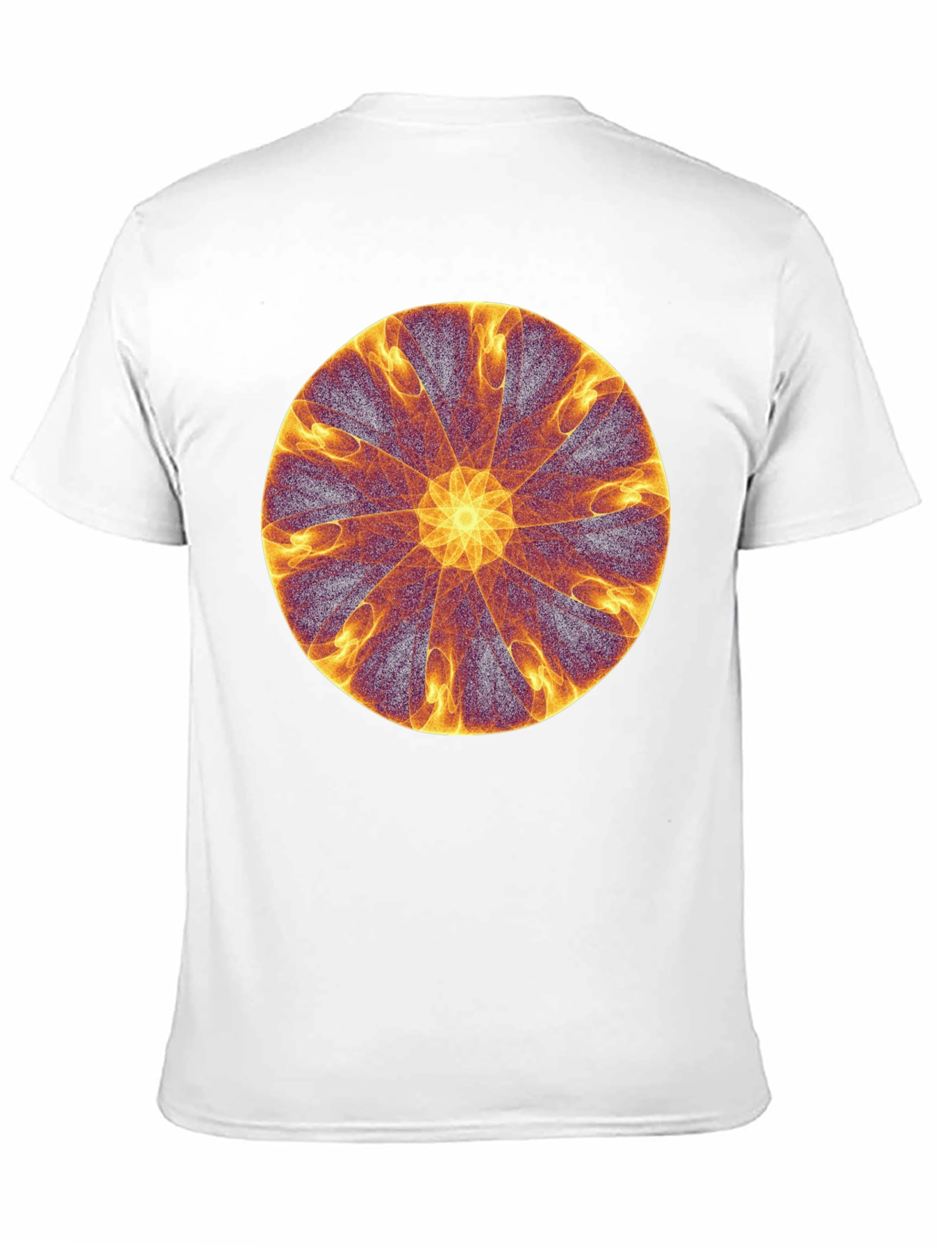 Abstract Fire Mandala Graphic Tee - Black