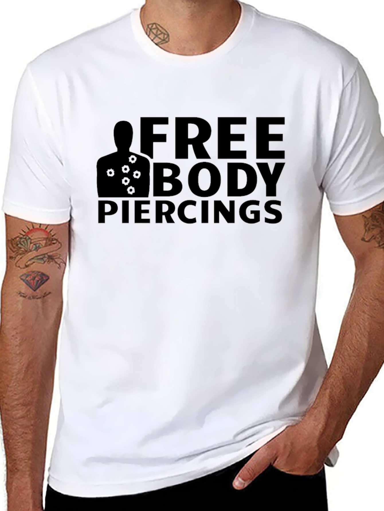 Free Body Piercings Graphic T-Shirt