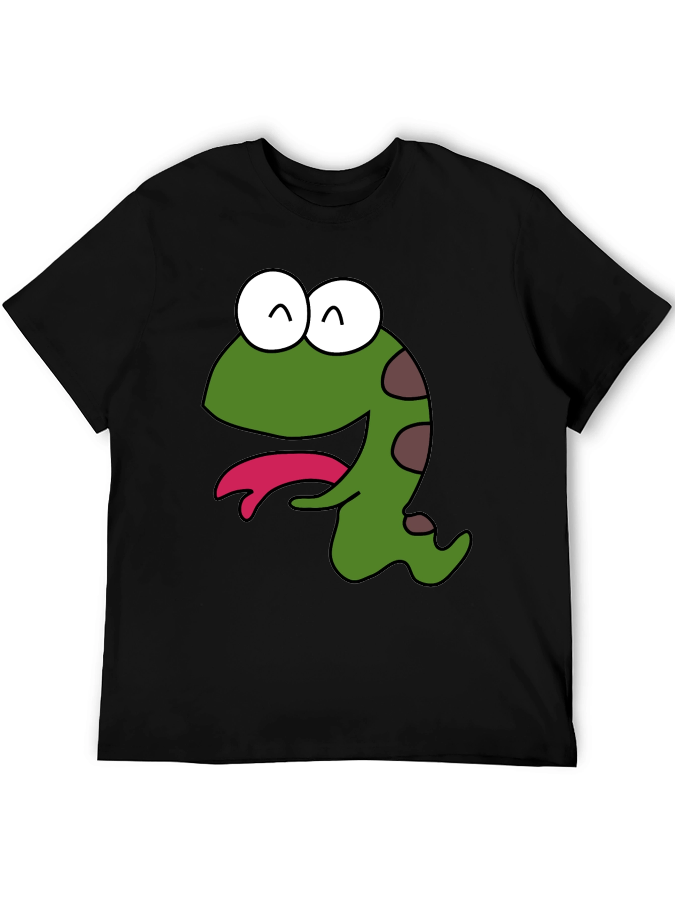 Cartoon Creature Graphic Black T-Shirt