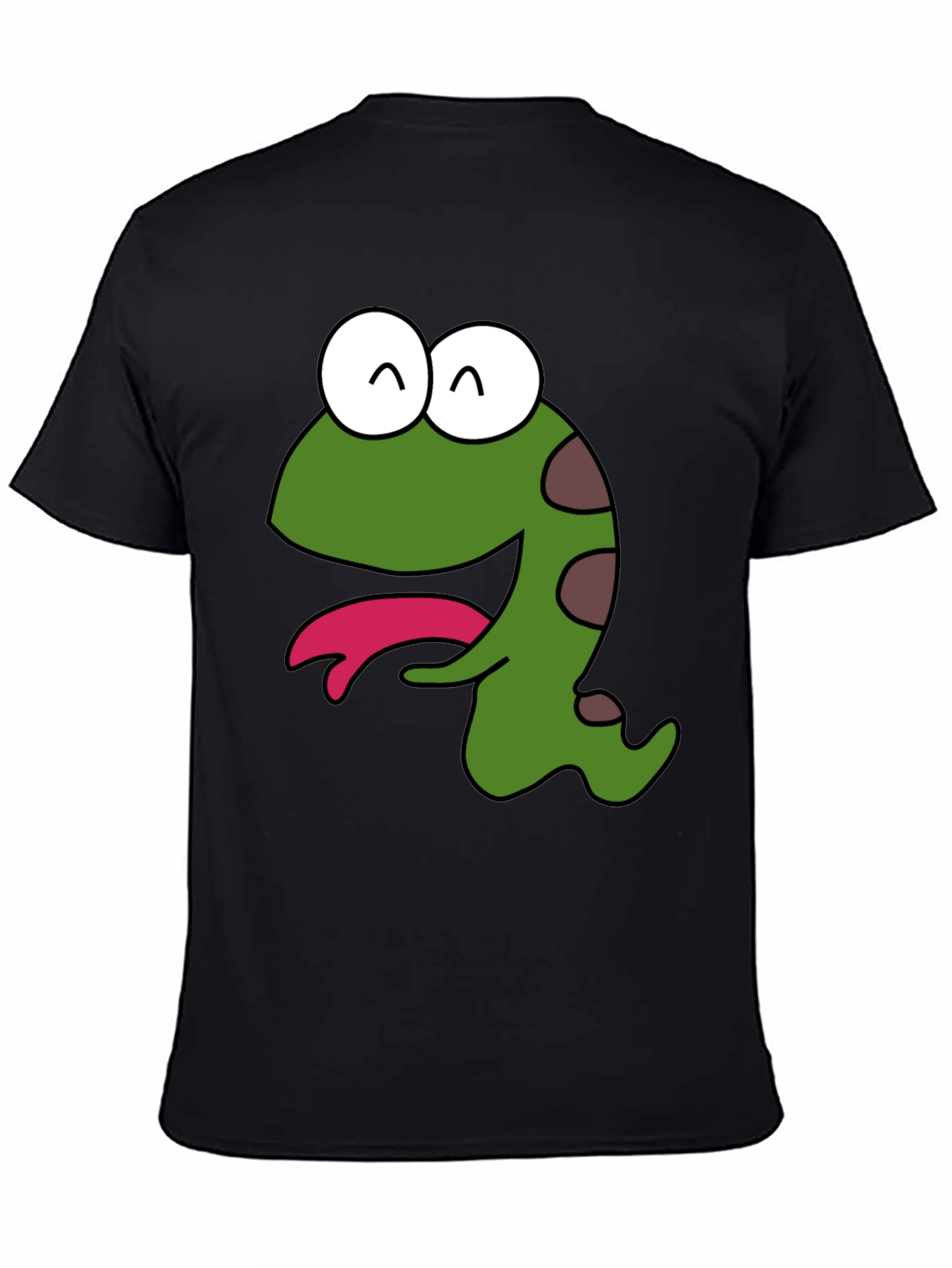 Cartoon Creature Graphic Black T-Shirt