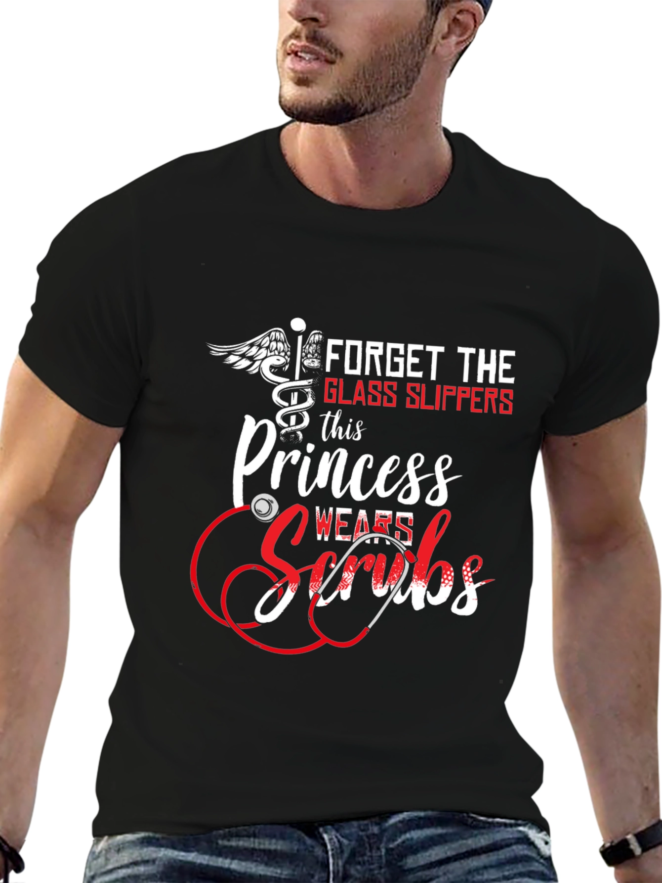 Princess Wears Scrubs Graphic Tee