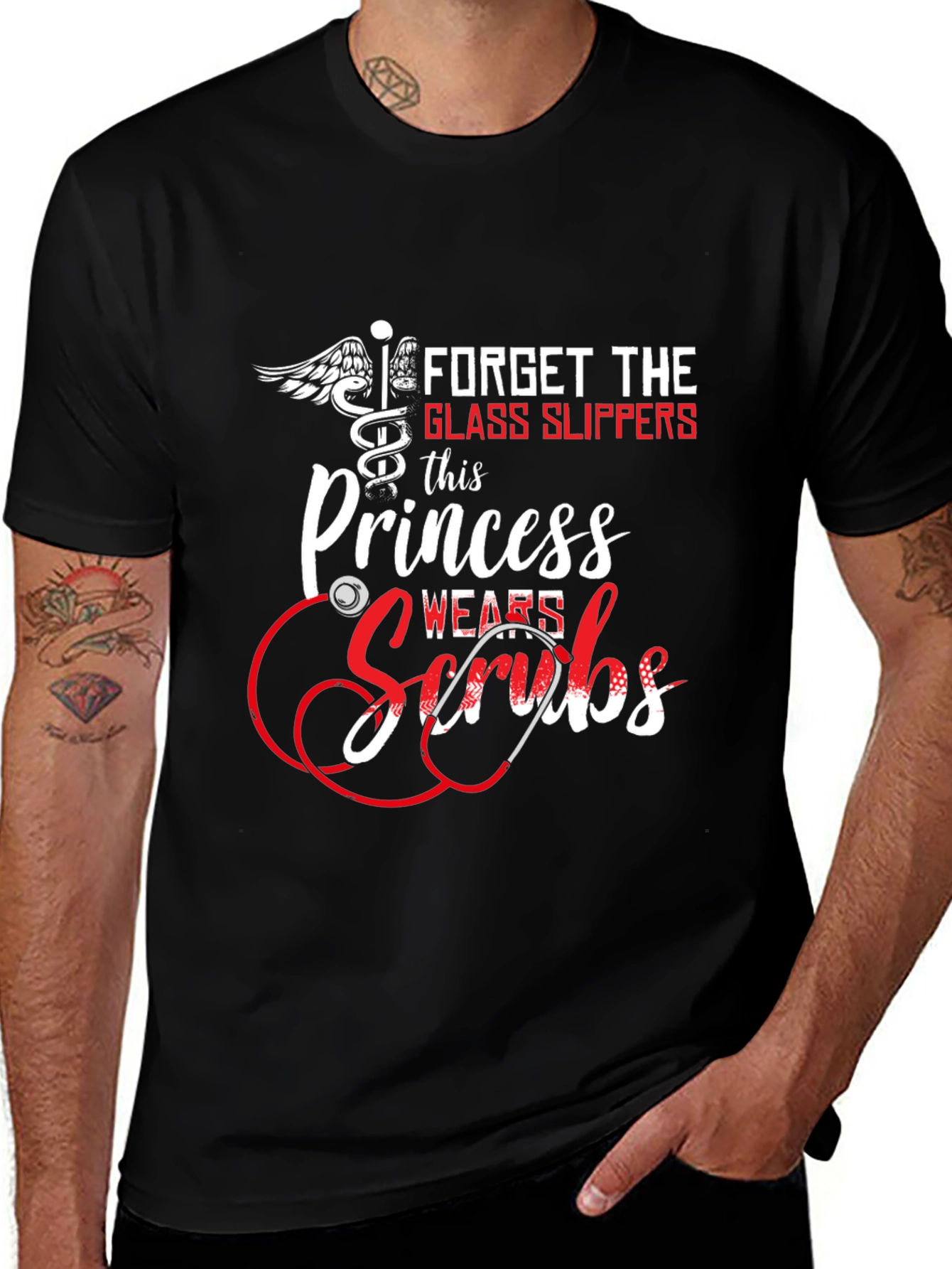Princess Wears Scrubs Graphic Tee