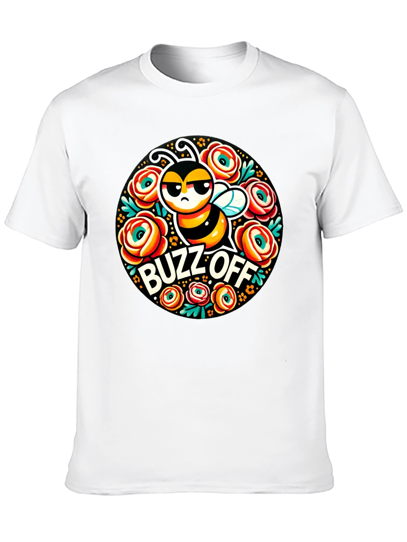 Buzz Off Bee Graphic T-Shirt - Black