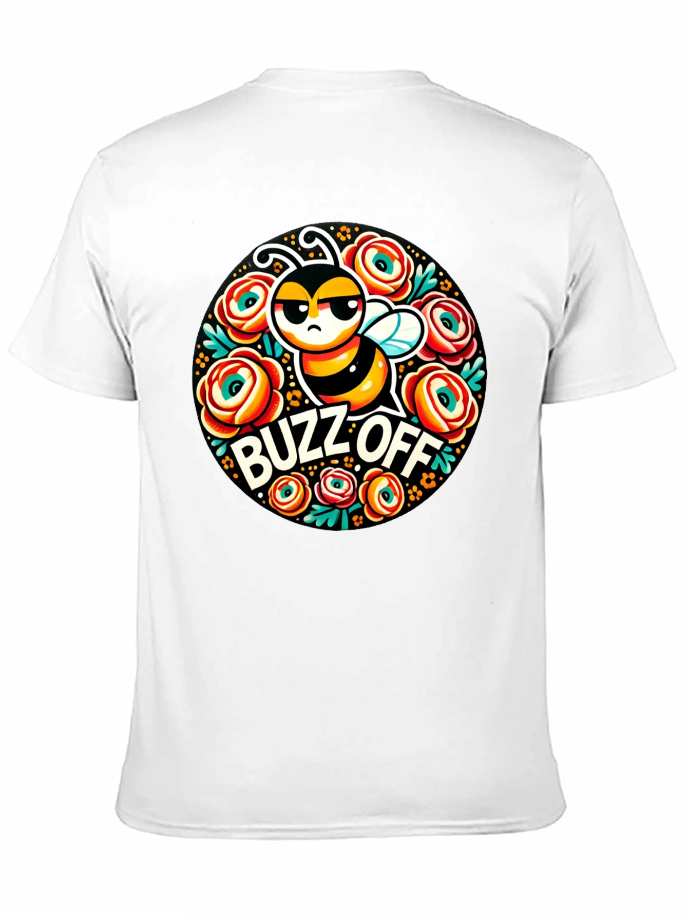 Buzz Off Bee Graphic T-Shirt - Black