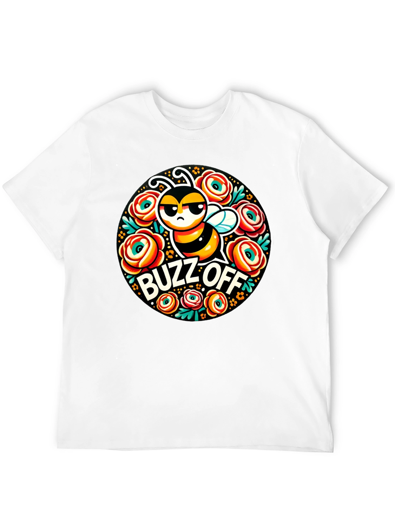 Buzz Off Bee Graphic T-Shirt - Black