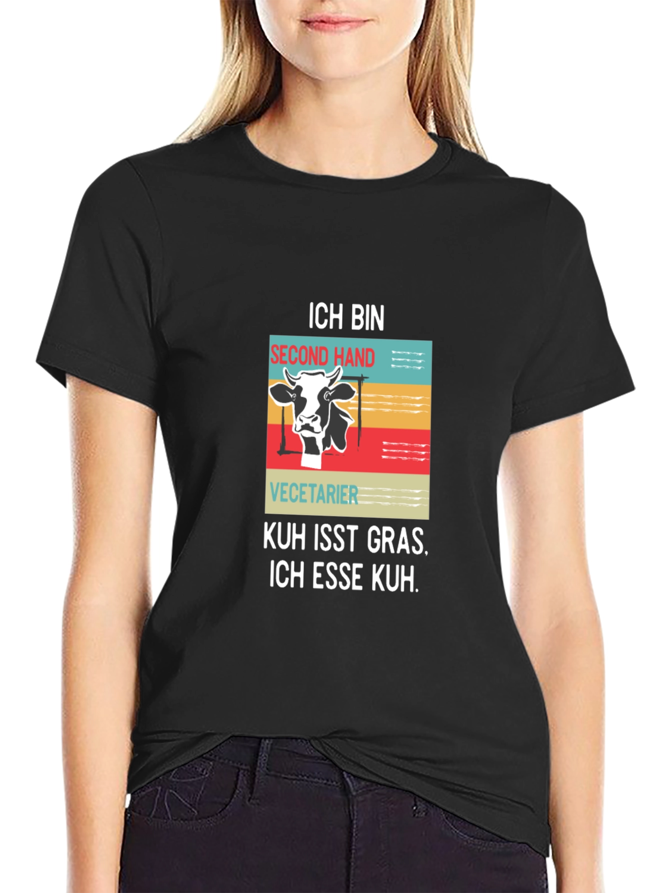Ich Bin Second Hand Vegetarian Graphic Tee