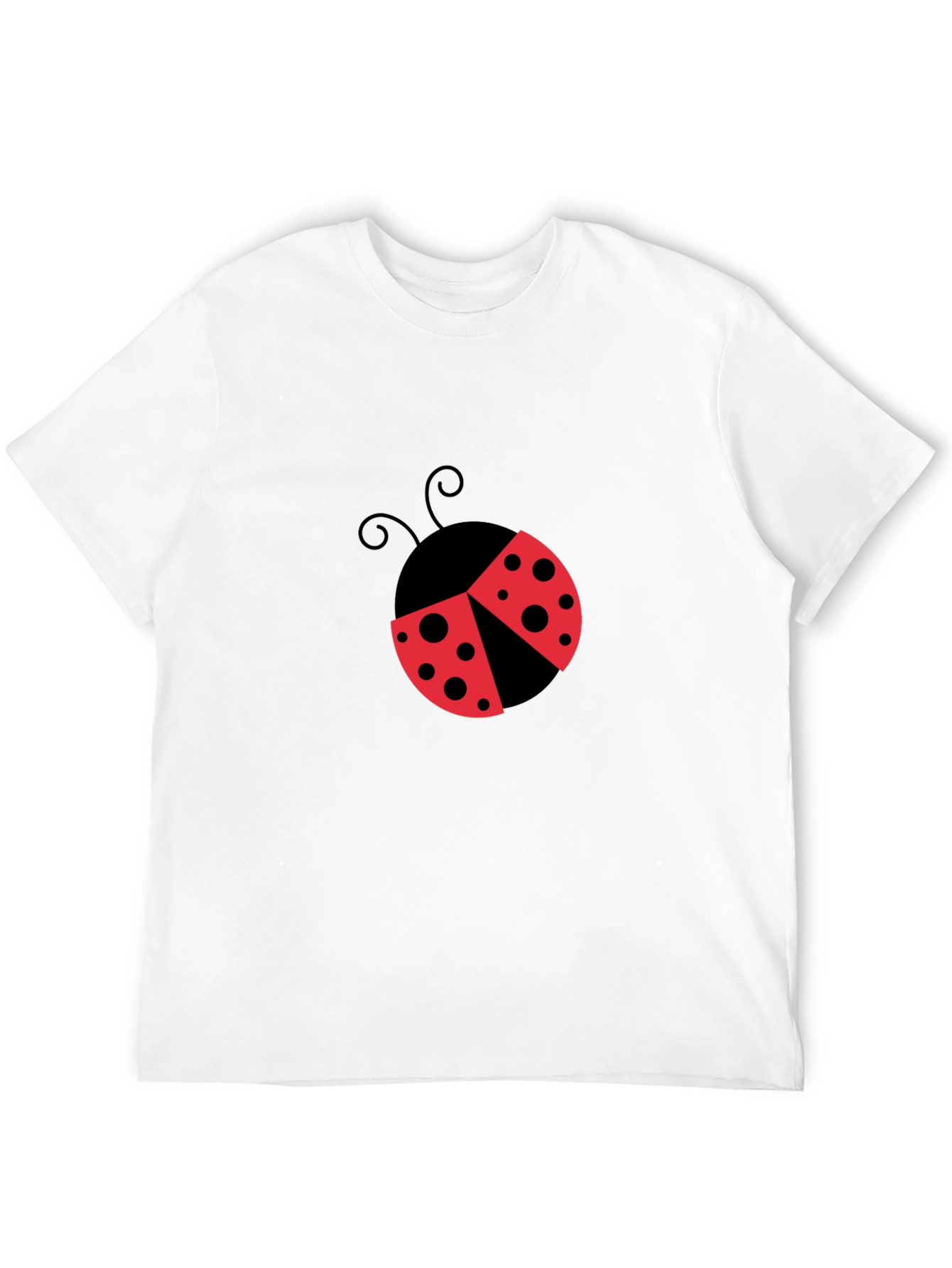 Ladybug Graphic T-Shirt - Black Cotton Blend