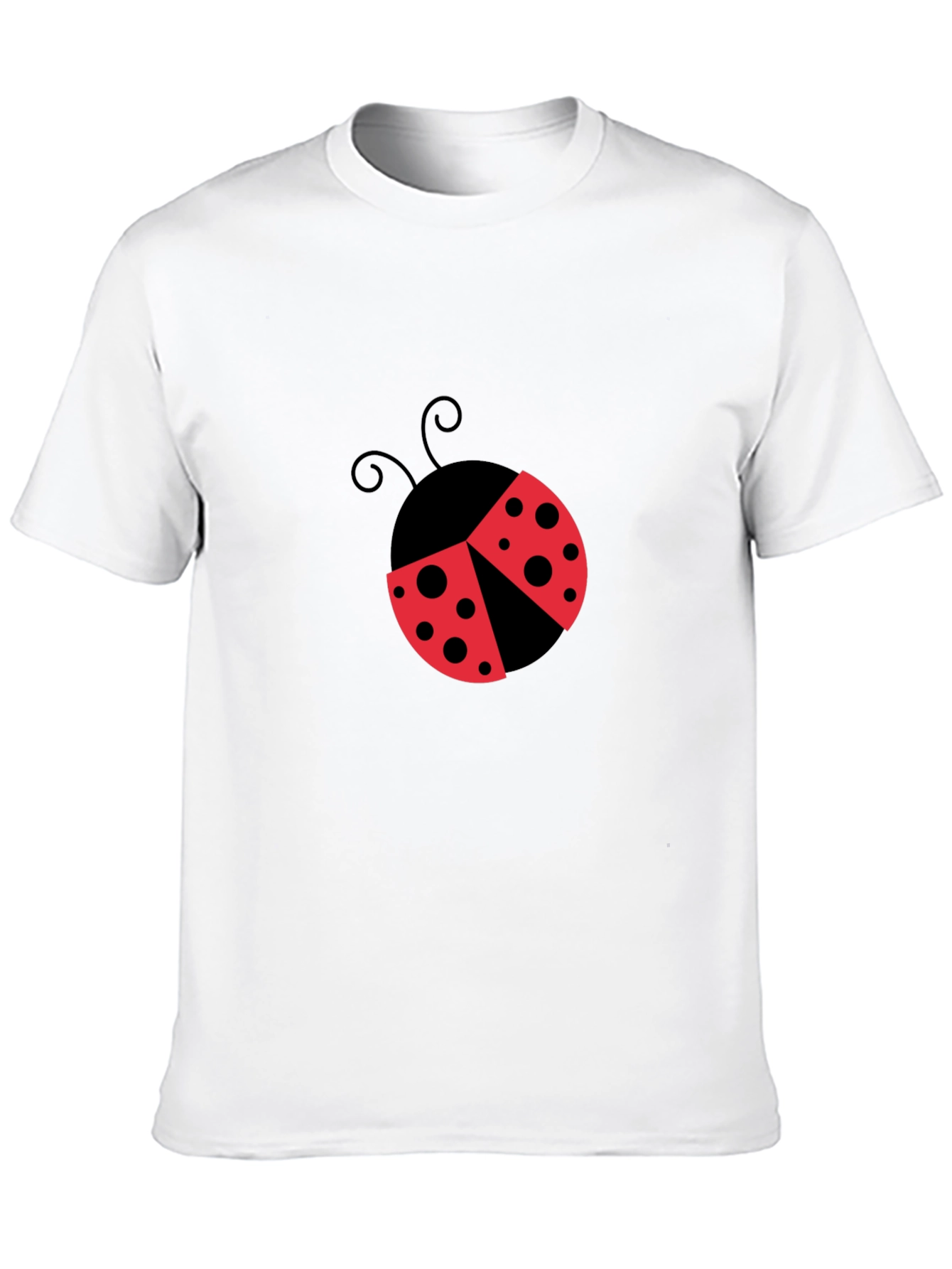 Ladybug Graphic T-Shirt - Black Cotton Blend