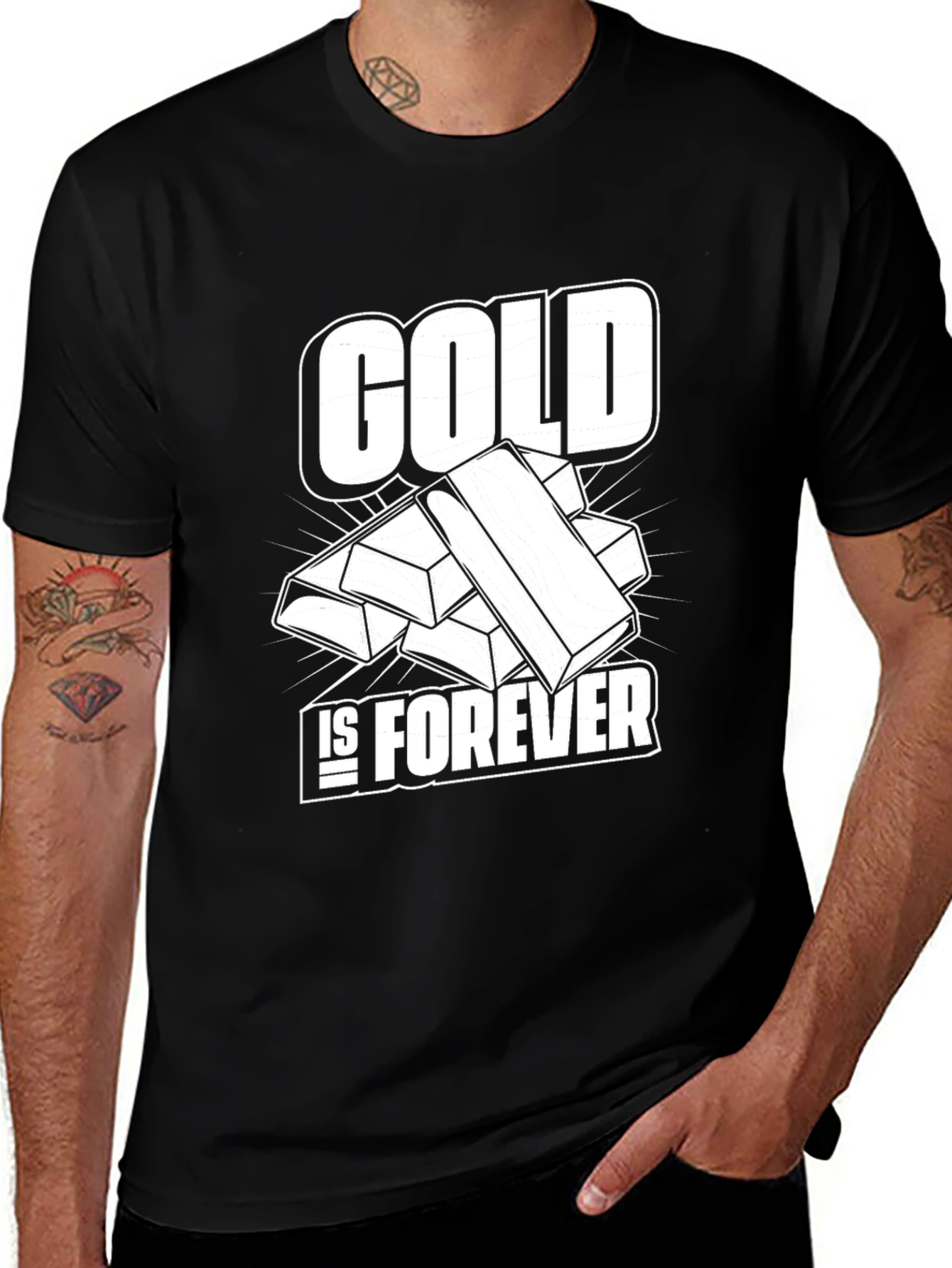 Gold Is Forever Black T-Shirt