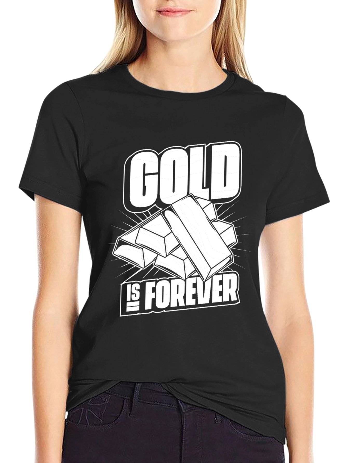 Gold Is Forever Black T-Shirt