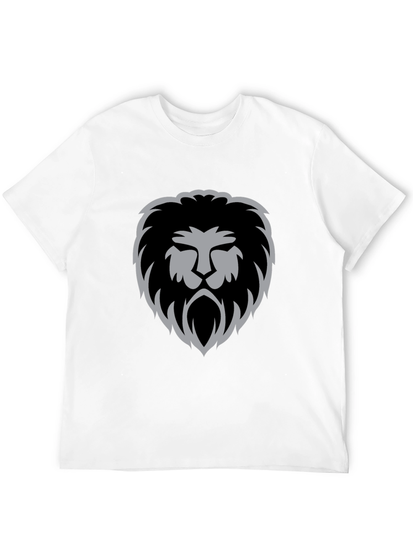 Lion Head Graphic Tee - Stylish Black T-Shirt