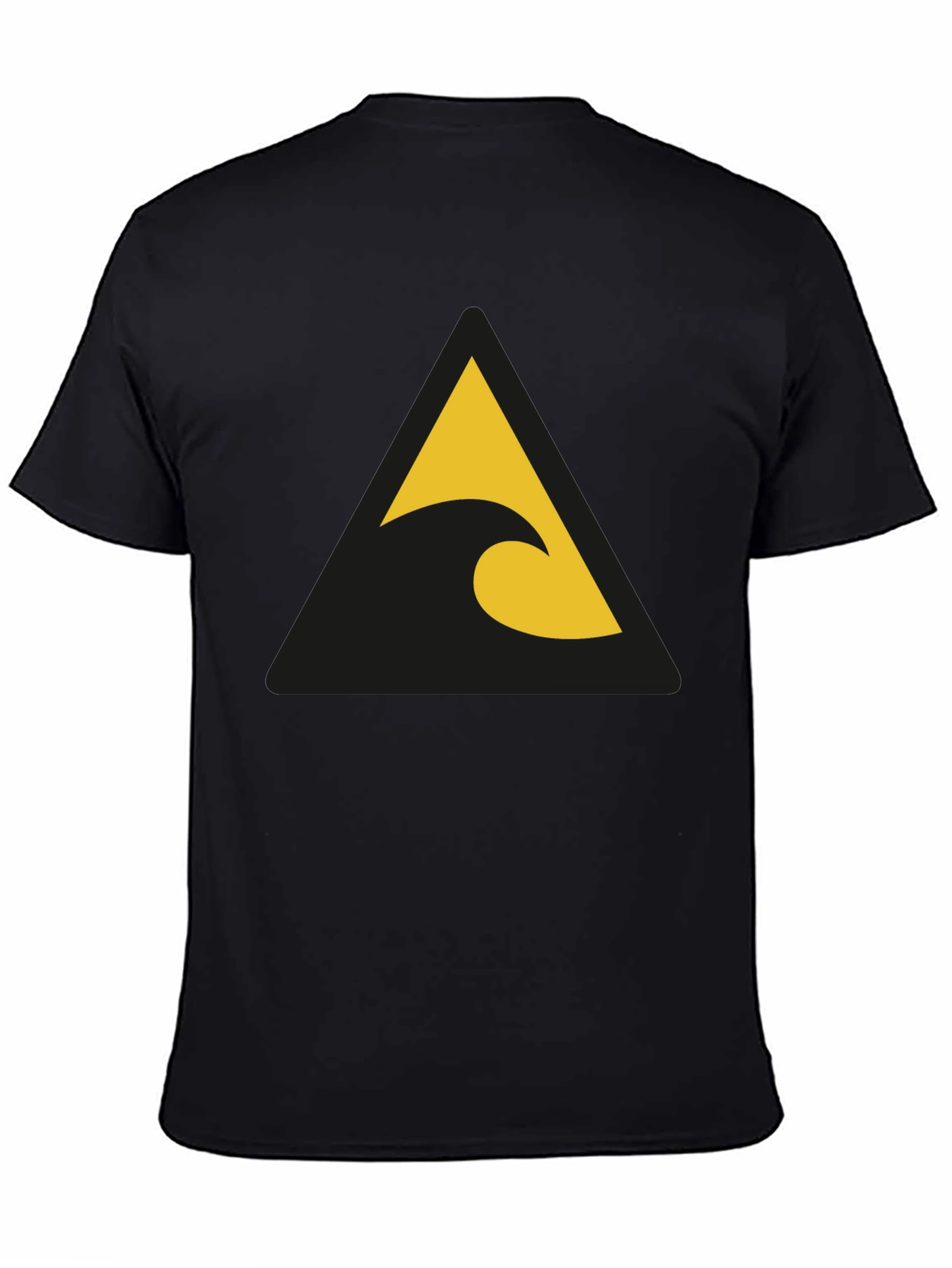 Triangle Wave Graphic Black Tee